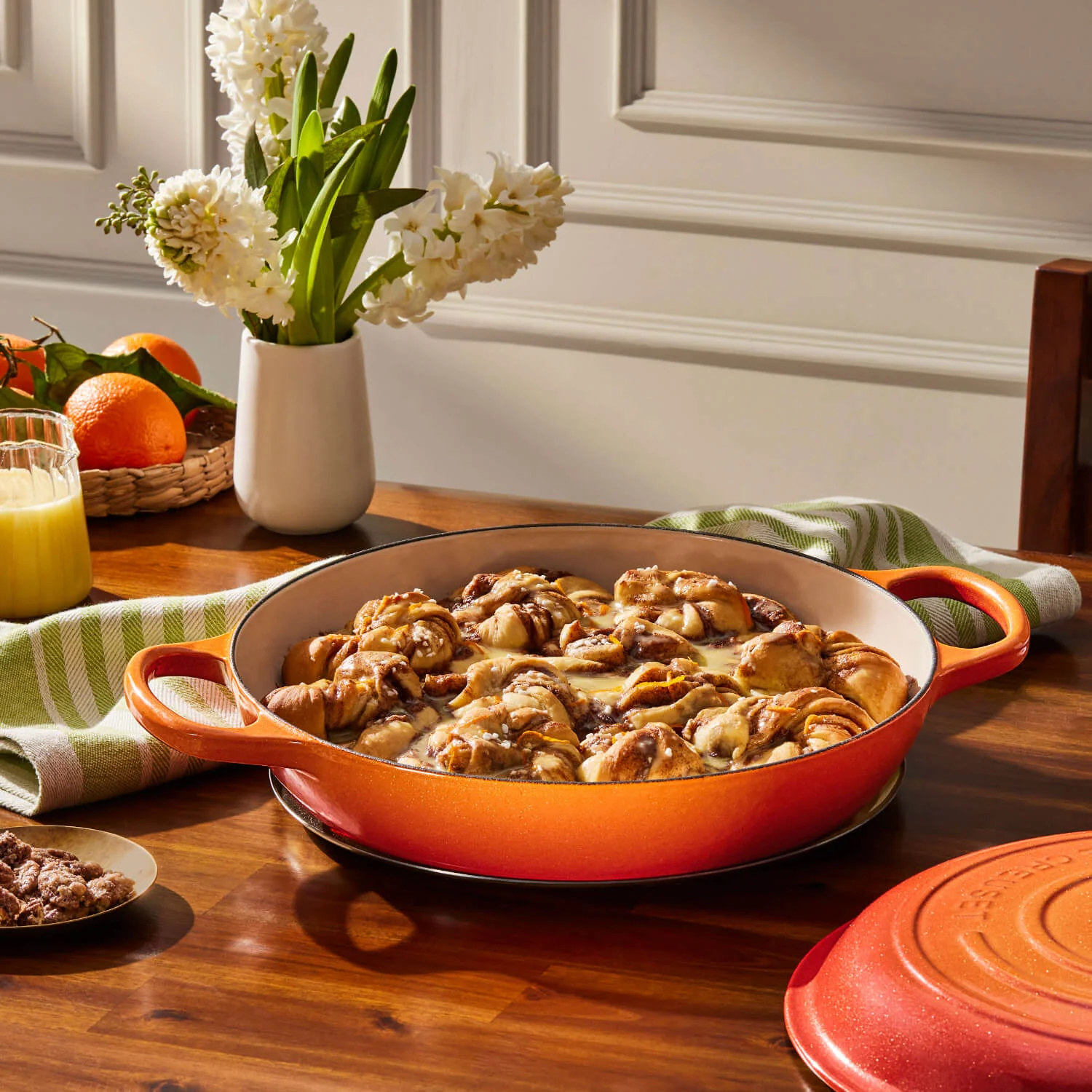 Le Creuset Limited Edition Signature Cast Iron 3-Piece Casserole Dish Set - Flamme Doree - Image 16