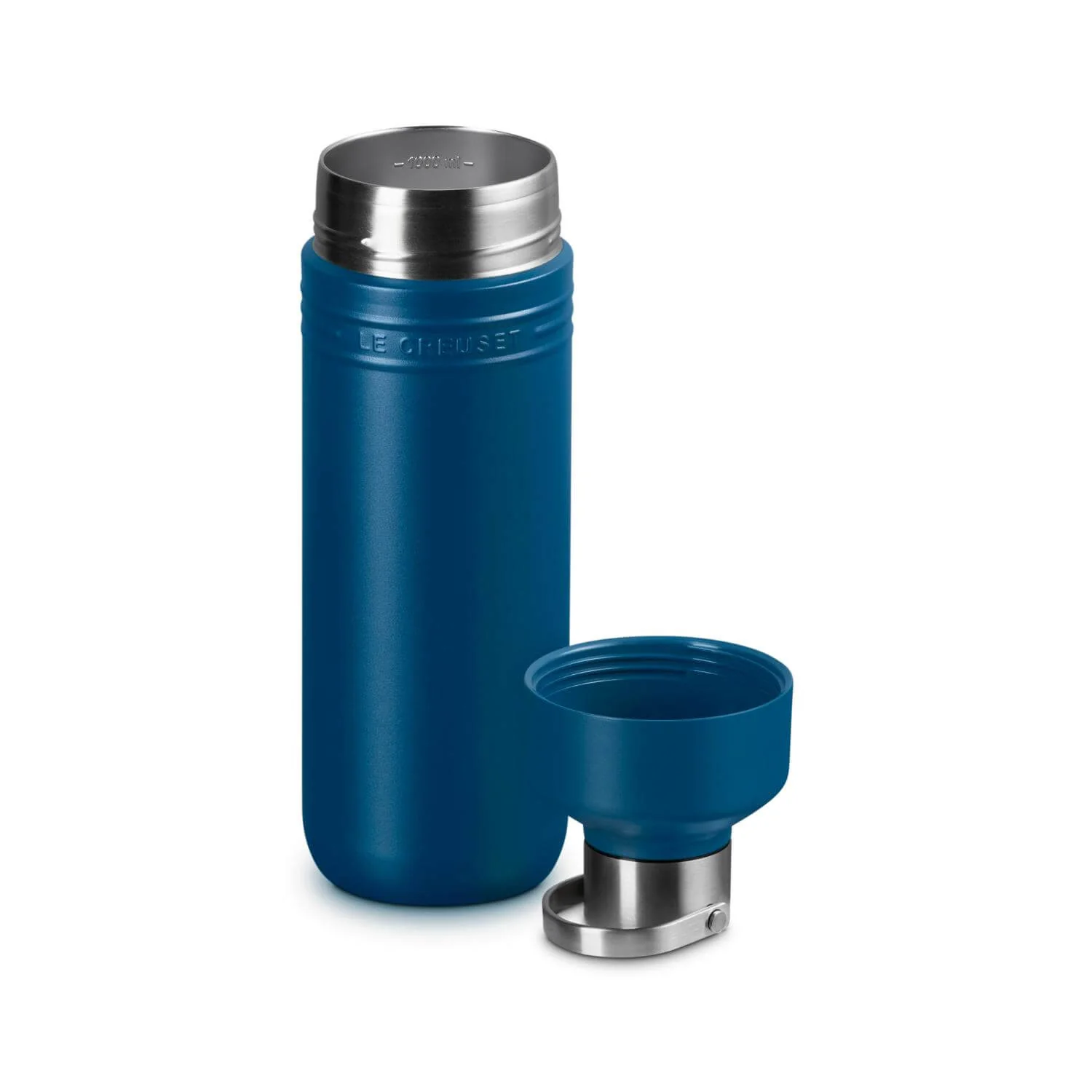 Le Creuset 'On The Go' 1-Litre Insulated Water Bottle - Deep Teal - Image 2