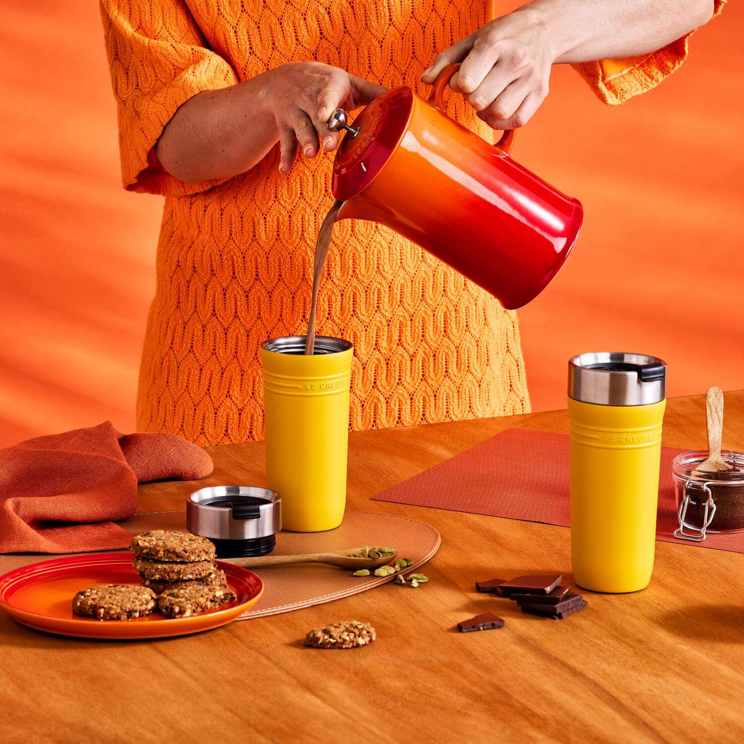 Le Creuset 'On The Go' 350ml Insulated Travel Mug - Nectar - Image 6
