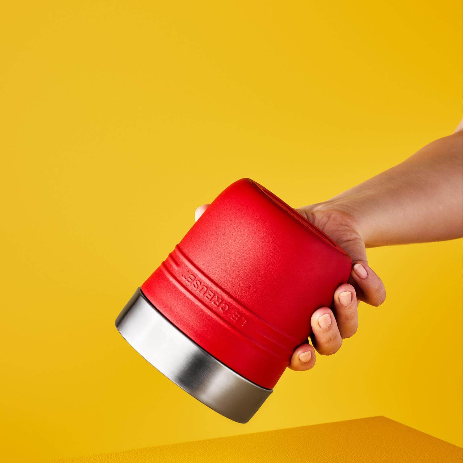 Le Creuset 'On The Go' 500ml Insulated Food Flask - Cerise - Image 6
