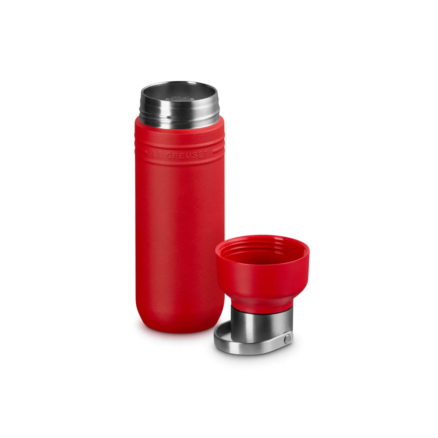 Le Creuset 'On The Go' 500ml Insulated Water Bottle - Cerise - Image 2