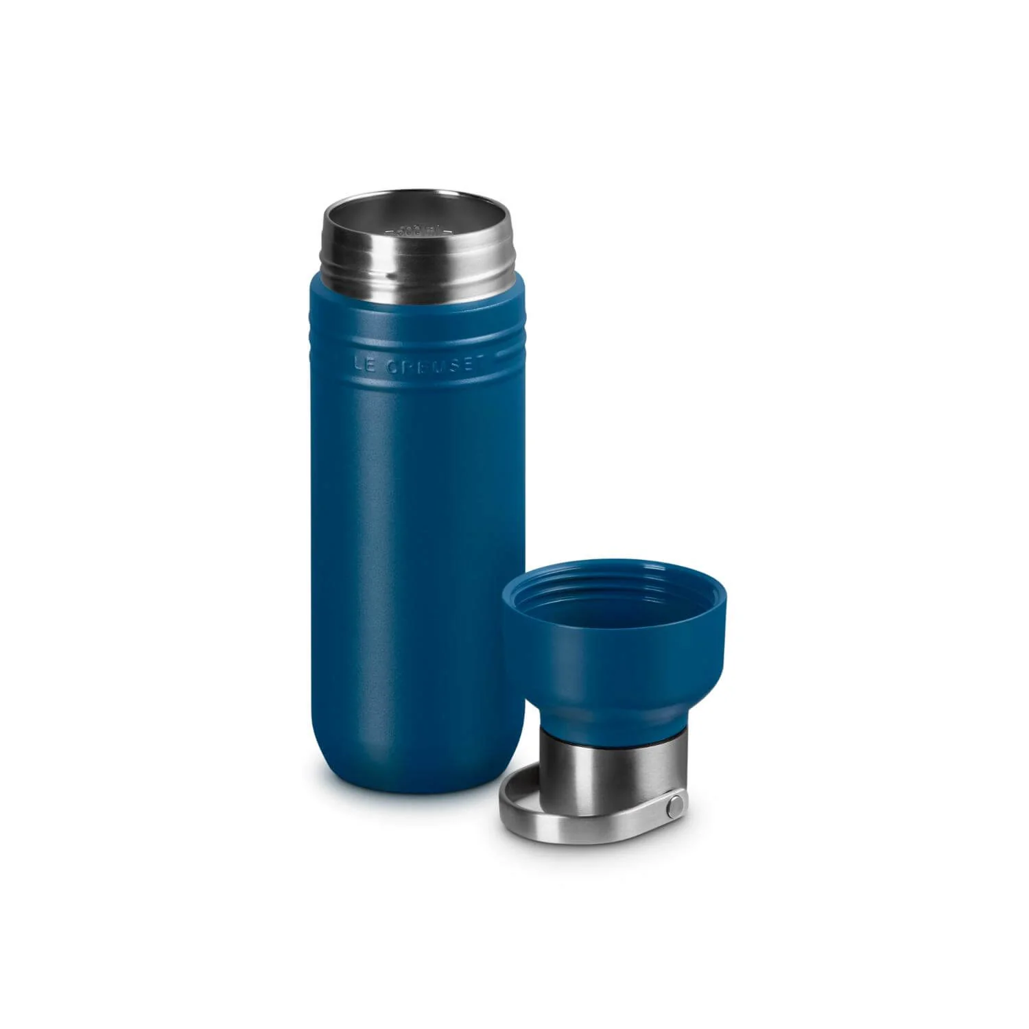 Le Creuset 'On The Go' 500ml Insulated Water Bottle - Deep Teal - Image 2