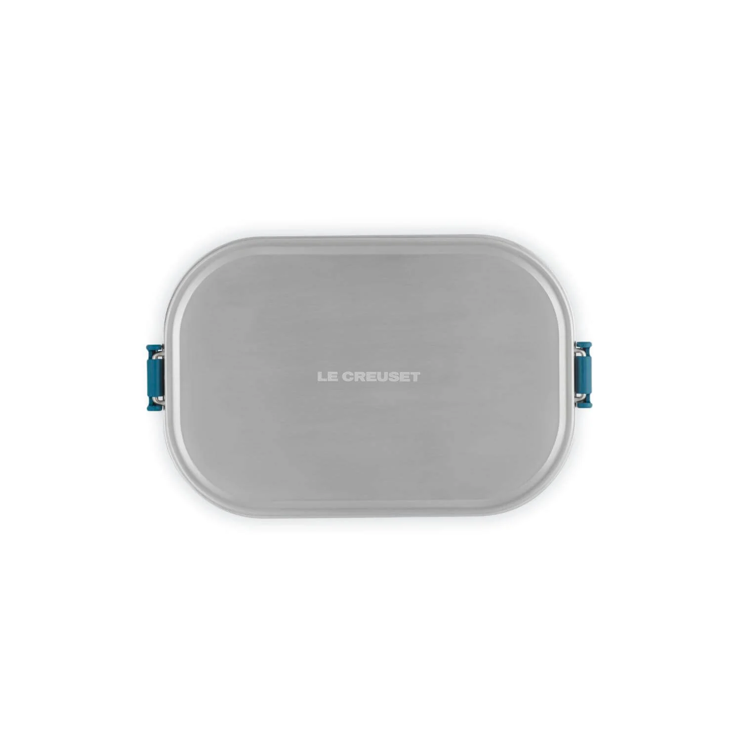 Le Creuset 'On The Go' Stainless Steel 900ml Rectangular Lunch Box - Deep Teal - Image 4