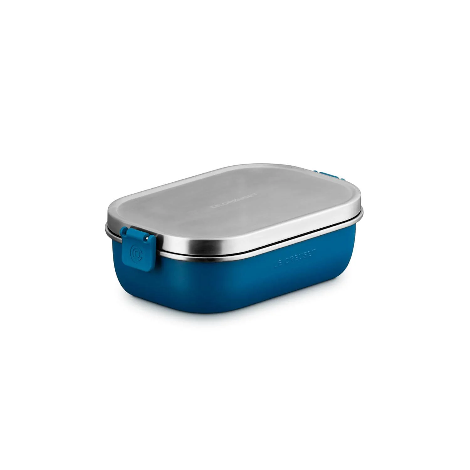 Le Creuset 'On The Go' Stainless Steel 900ml Rectangular Lunch Box - Deep Teal - Image 5