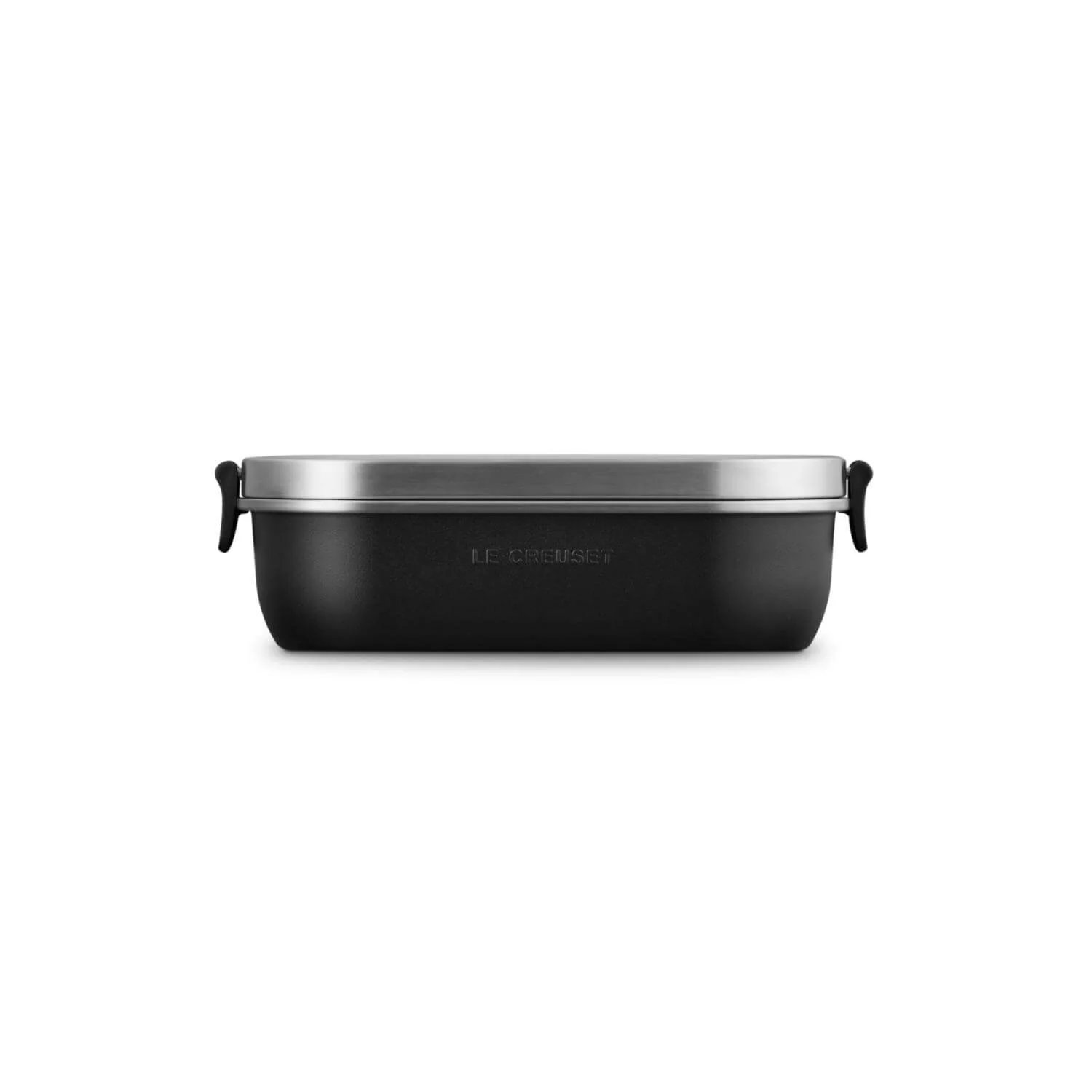 Le Creuset 'On The Go' Stainless Steel 900ml Rectangular Lunch Box - Satin Black - Image 2