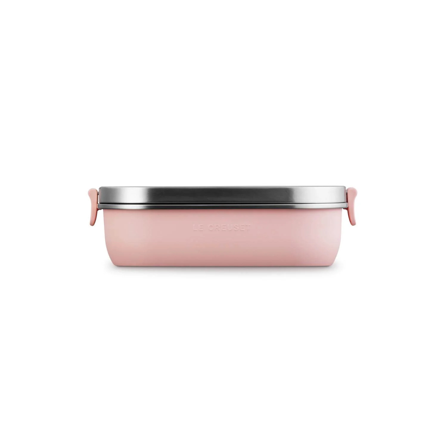 Le Creuset 'On The Go' Stainless Steel 900ml Rectangular Lunch Box - Shell Pink - Image 2