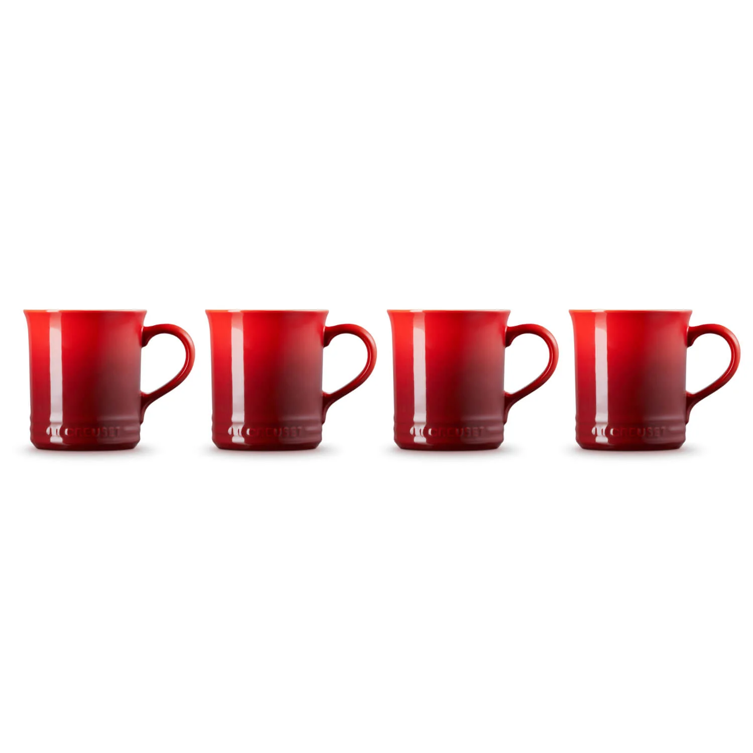 Le Creuset Seattle 400ml Stoneware 4-Piece Mug Set - Cerise - Image 2