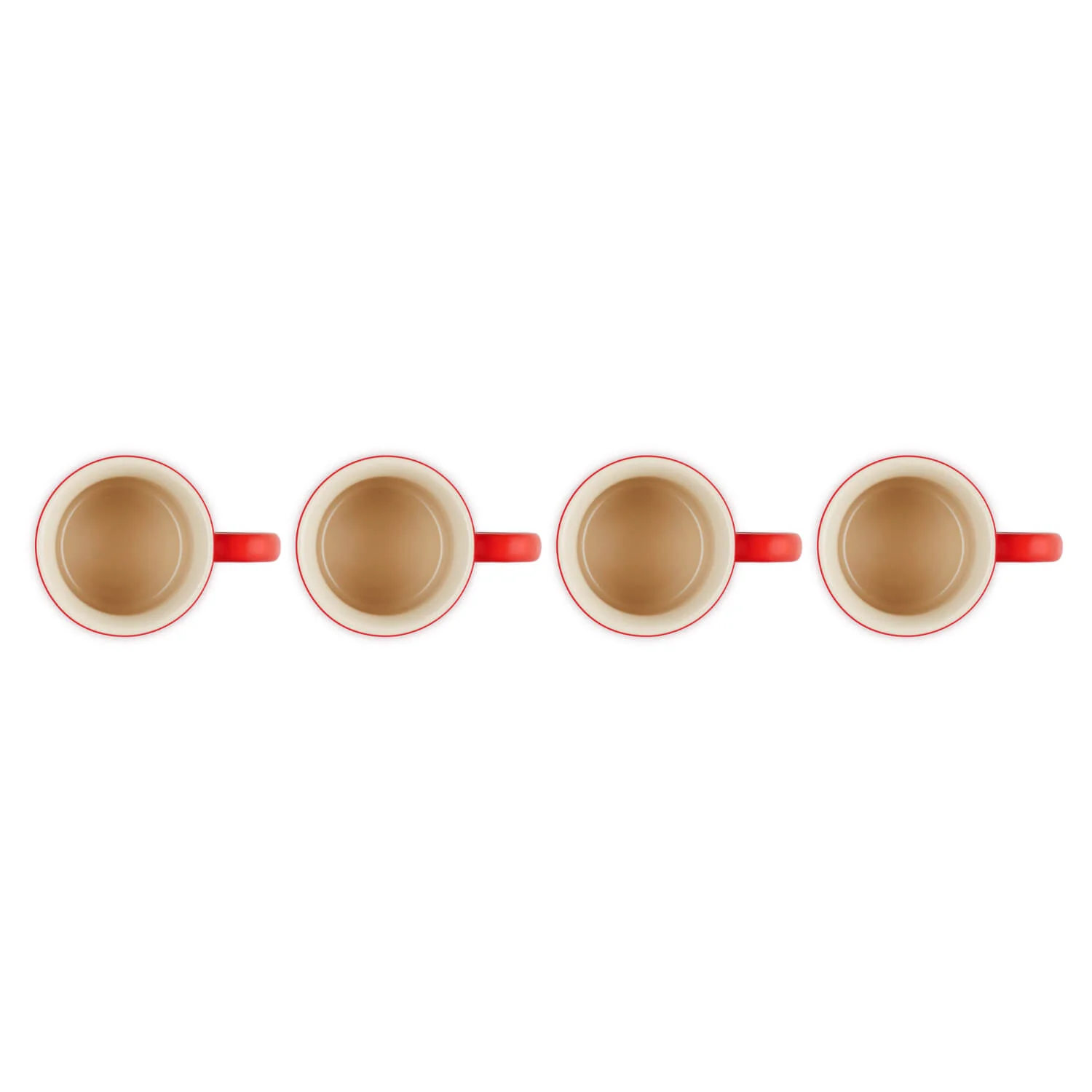Le Creuset Seattle 400ml Stoneware 4-Piece Mug Set - Cerise - Image 3