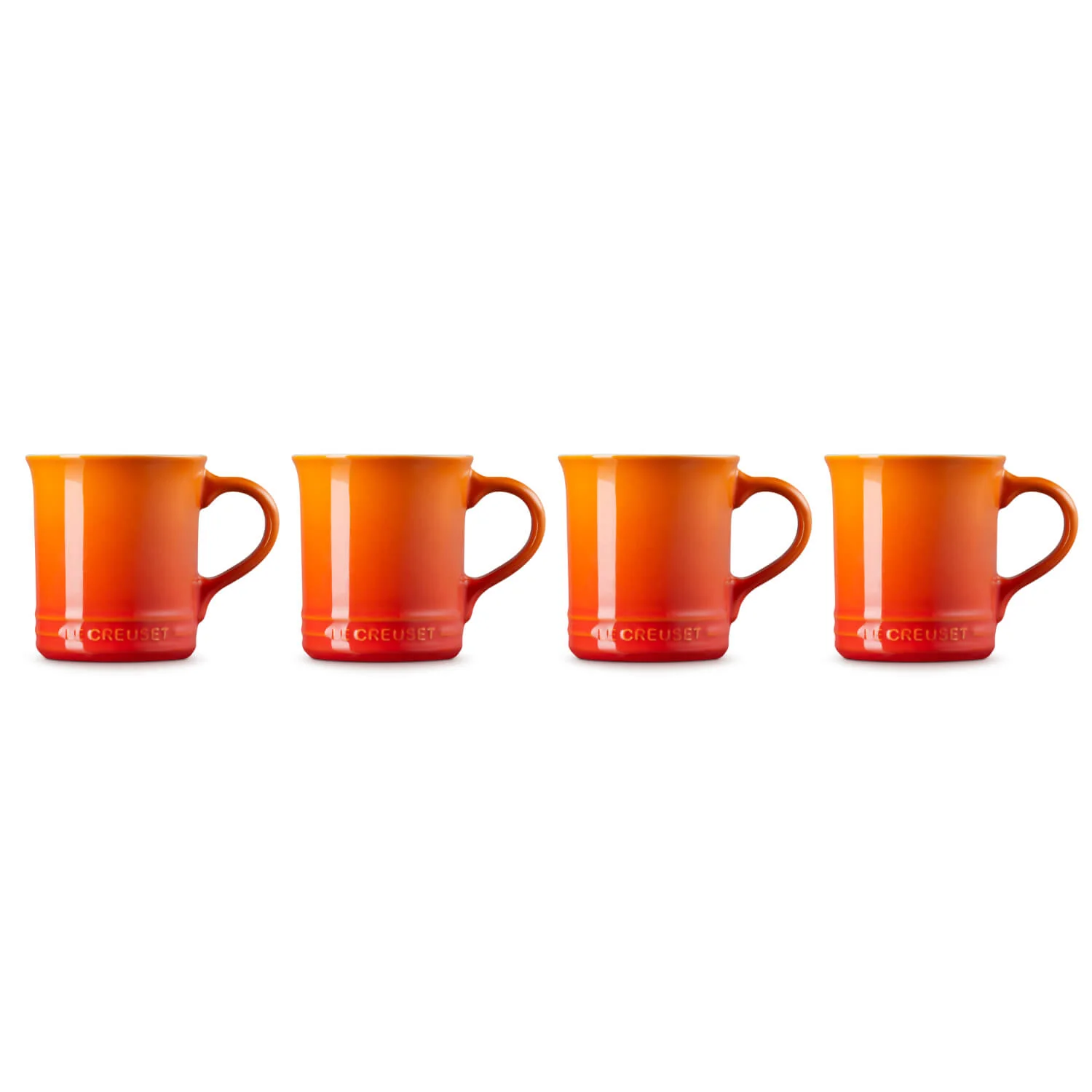 Le Creuset Seattle 400ml Stoneware 4-Piece Mug Set - Volcanic - Image 2