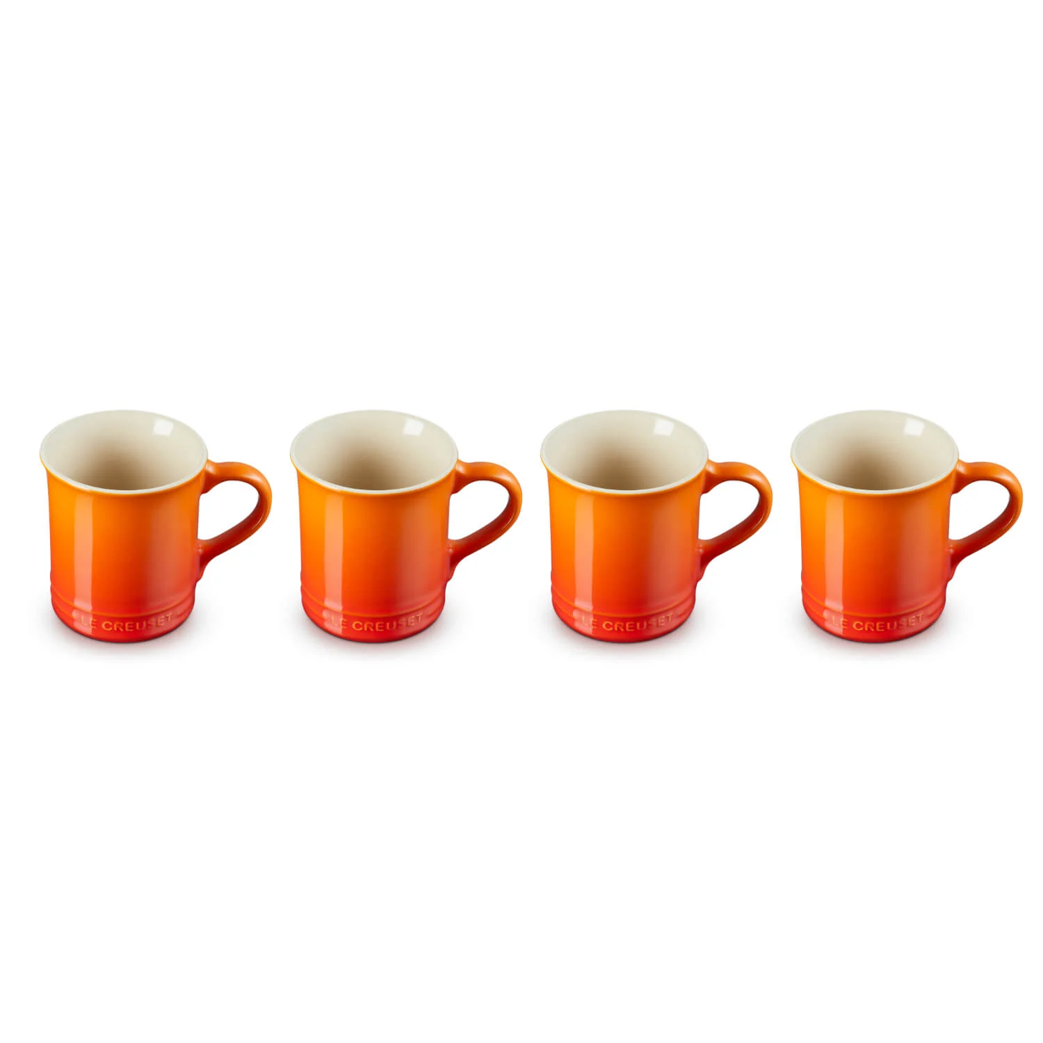 Le Creuset Seattle 400ml Stoneware 4-Piece Mug Set - Volcanic - Image 4