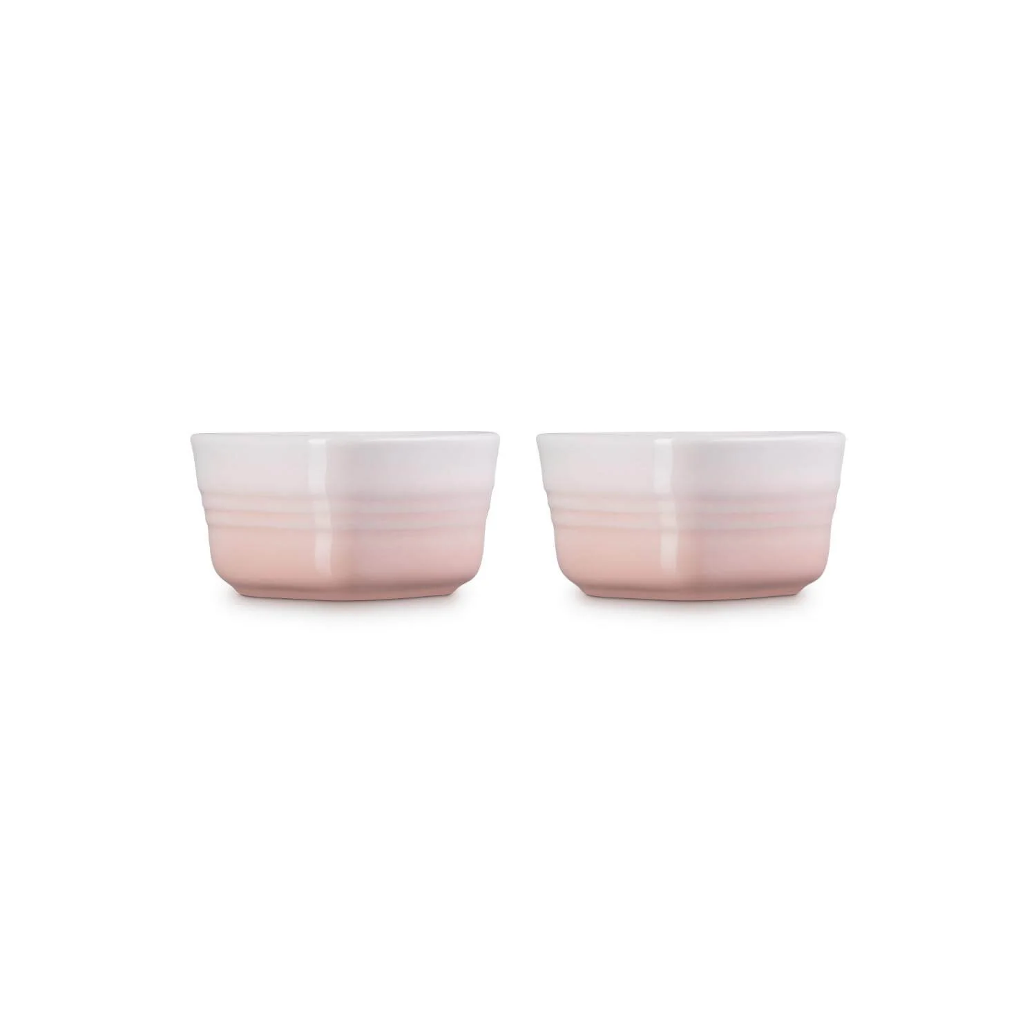 Le Creuset Set of 2 Heart Stoneware Ramekins - Shell Pink - Image 2