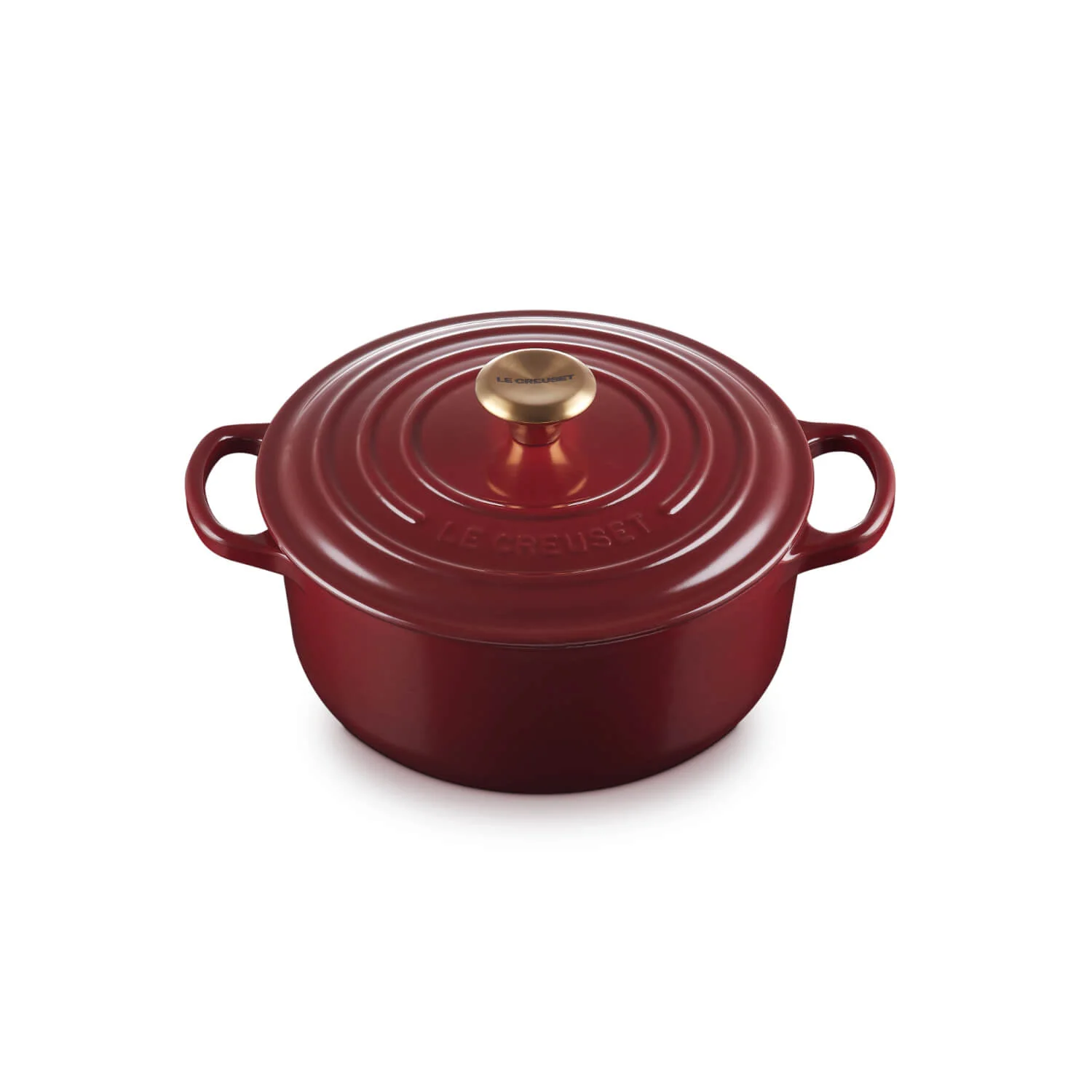 Le Creuset Signature Cast Iron 20cm Round Casserole - Garnet - Image 5