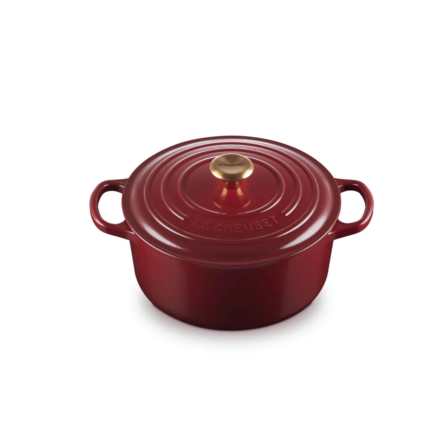 Le Creuset Signature Cast Iron 22cm Round Casserole - Garnet - Image 5