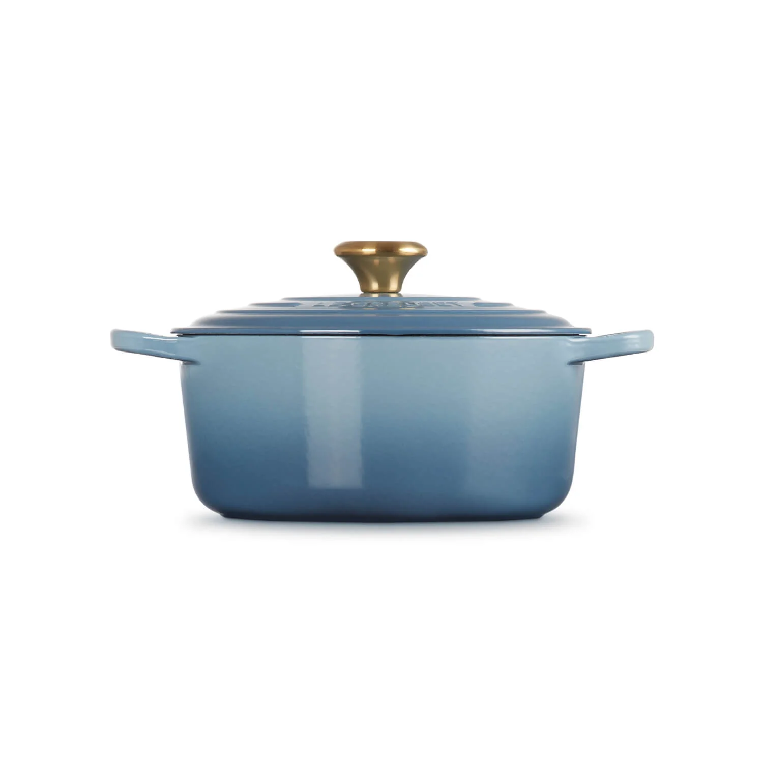 Le Creuset Signature Cast Iron 24cm Round Casserole - Chambray - Image 2