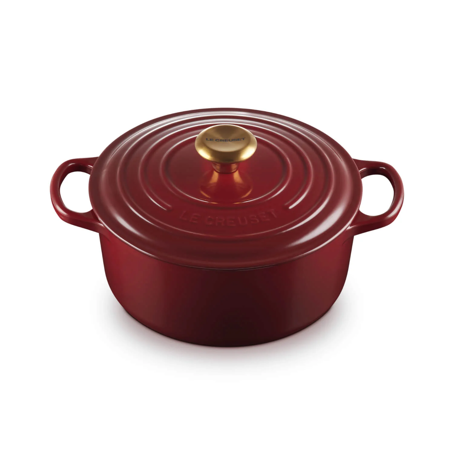 Le Creuset Signature Cast Iron 24cm Round Casserole - Garnet - Image 5