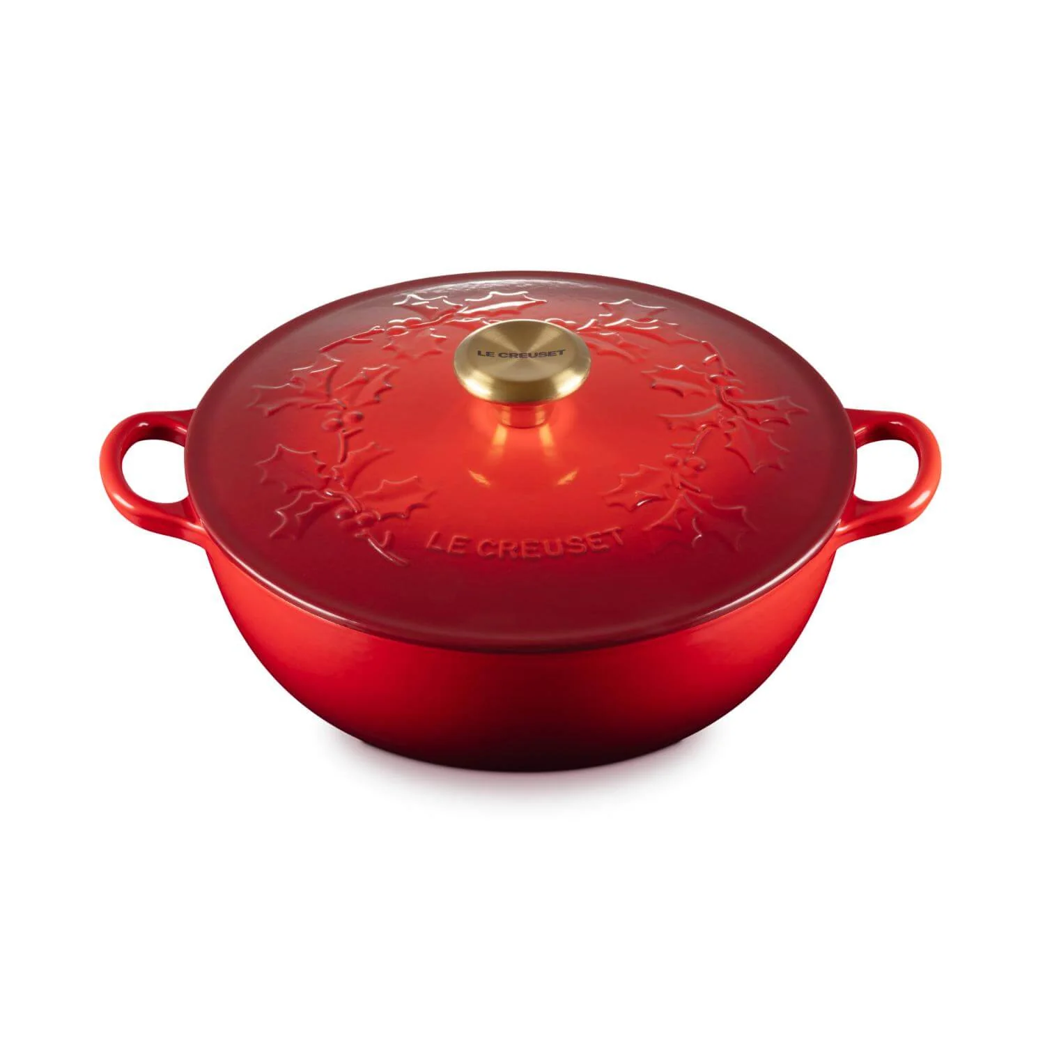 Le Creuset Holly Signature Cast Iron 26cm Soup Pot - Cerise - Image 5