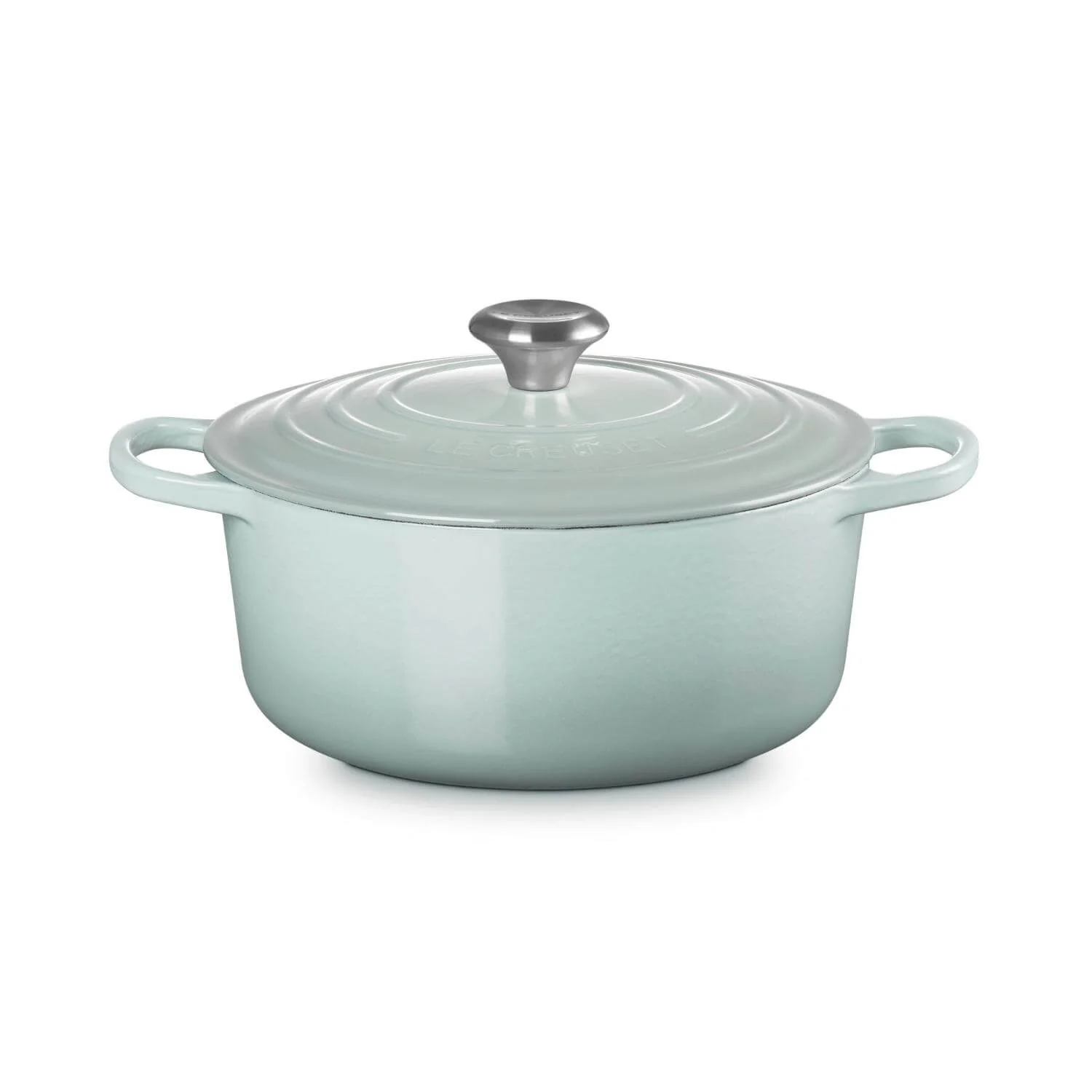 Le Creuset Signature 26cm Cast Iron Round Casserole - Sea Salt
