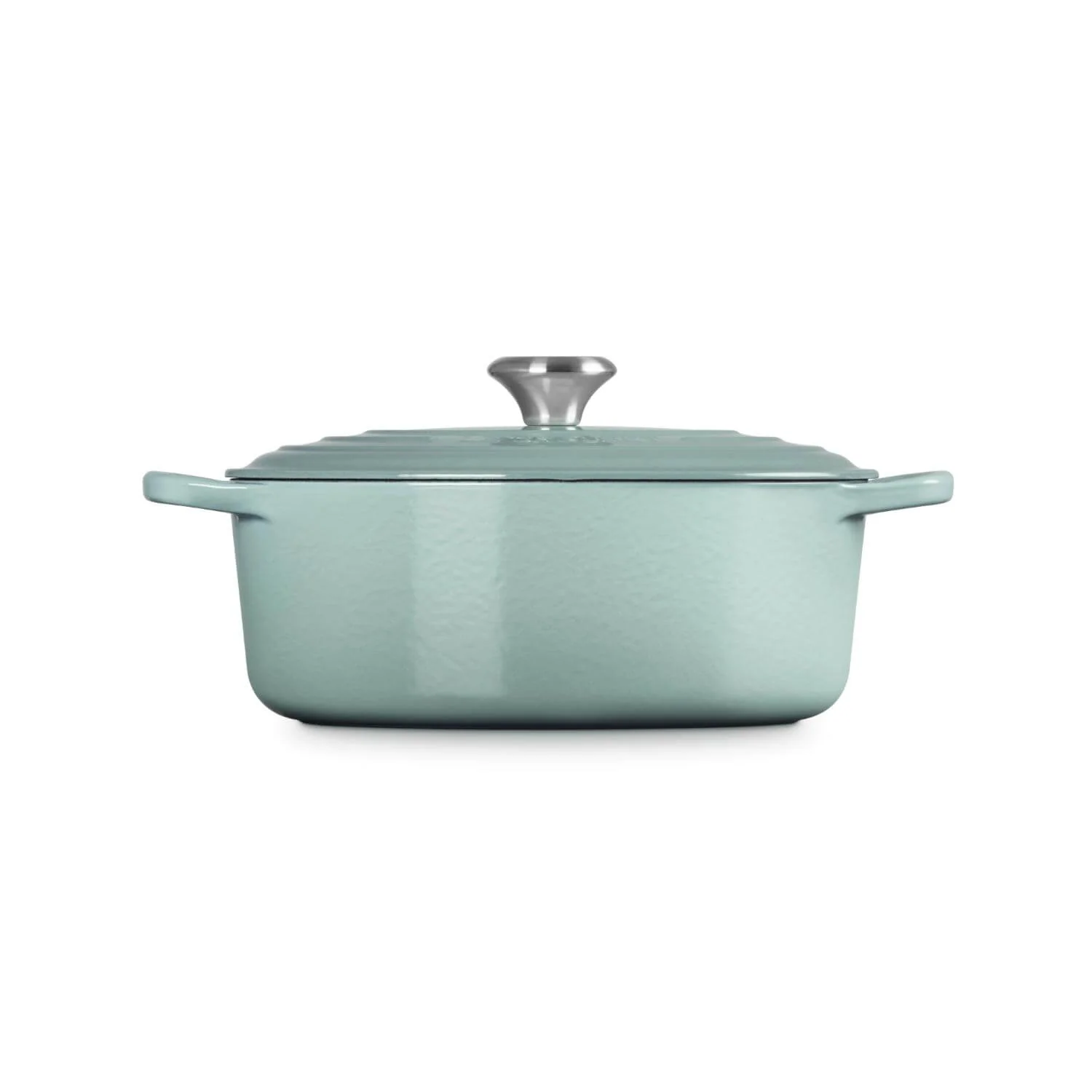 Le Creuset Signature 27cm Cast Iron Oval Casserole - Sea Salt - Image 2