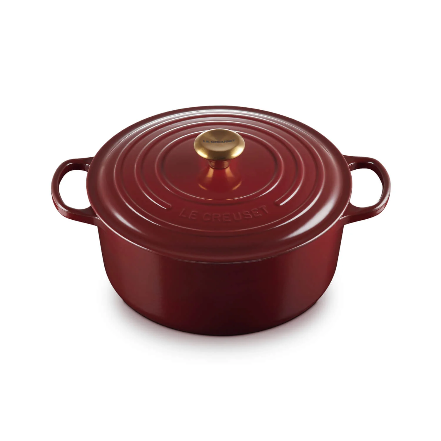 Le Creuset Signature Cast Iron 28cm Round Casserole - Garnet - Image 5