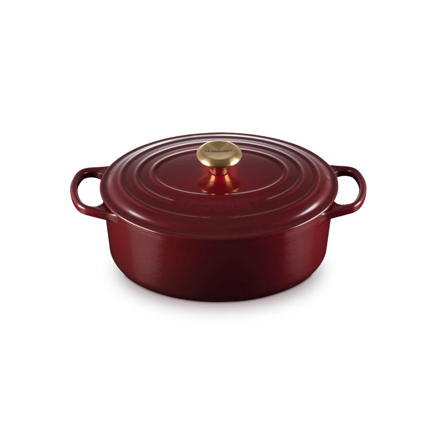 Le Creuset Signature Cast Iron 29cm Oval Casserole - Garnet - Image 5