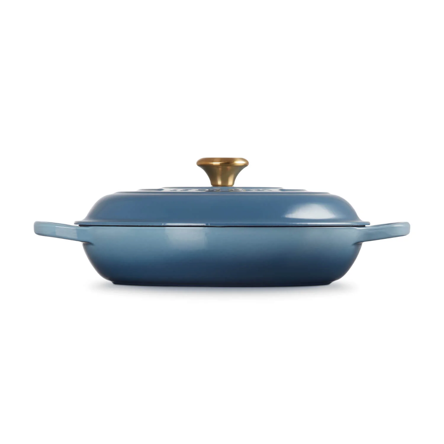 Le Creuset Signature Cast Iron 30cm Shallow Round Casserole - Chambray - Image 2