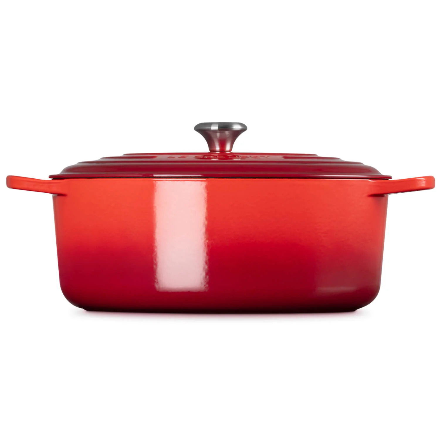Le Creuset Signature 35cm Cast Iron Oval Casserole - Cerise - Image 2