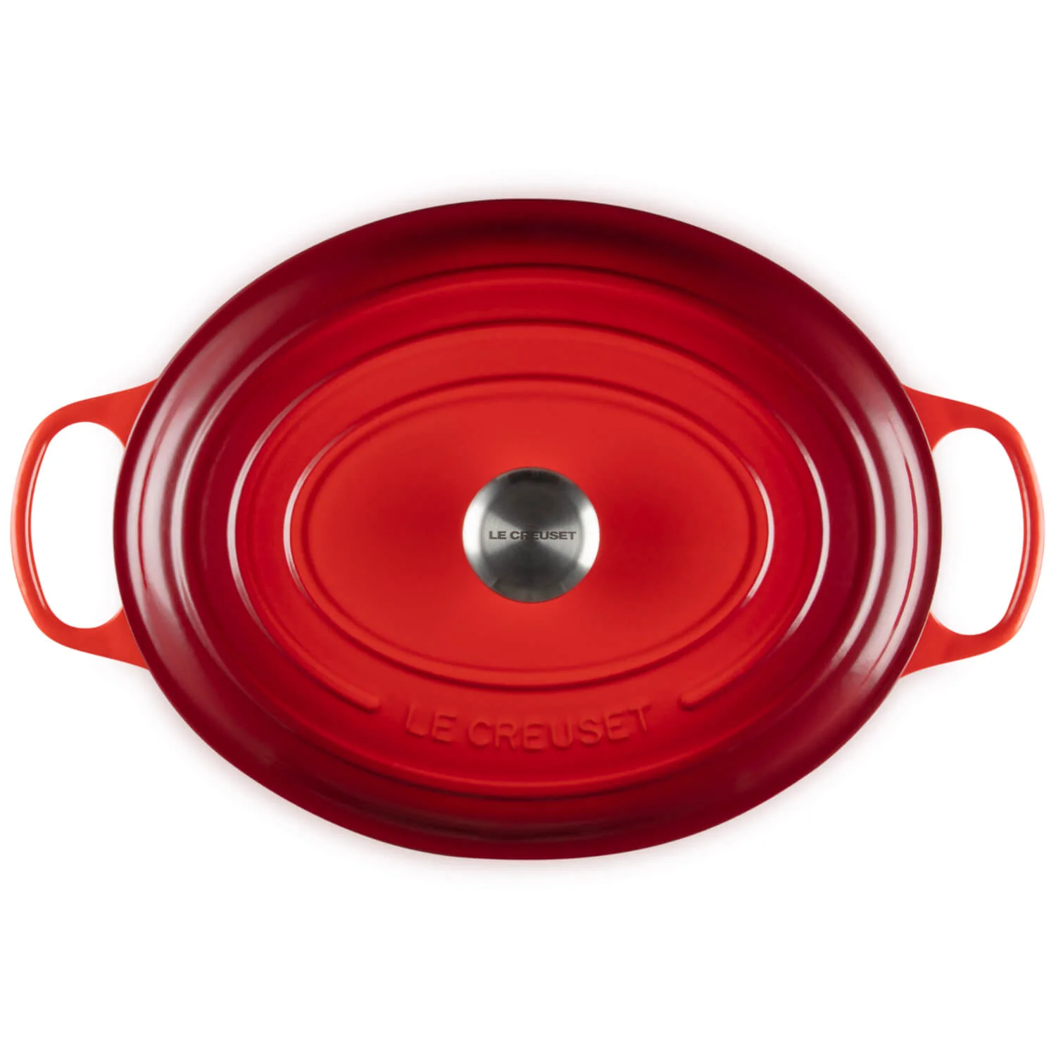 Le Creuset Signature 35cm Cast Iron Oval Casserole - Cerise - Image 3