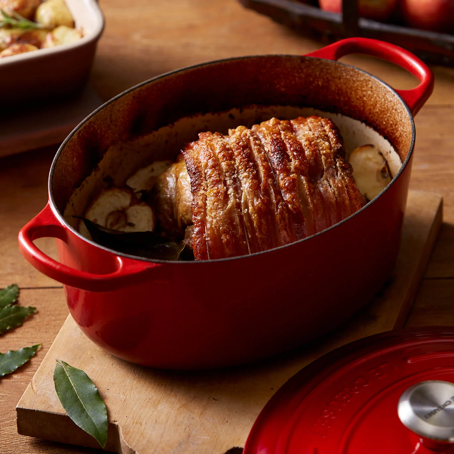 Le Creuset Signature 35cm Cast Iron Oval Casserole - Cerise - Image 6