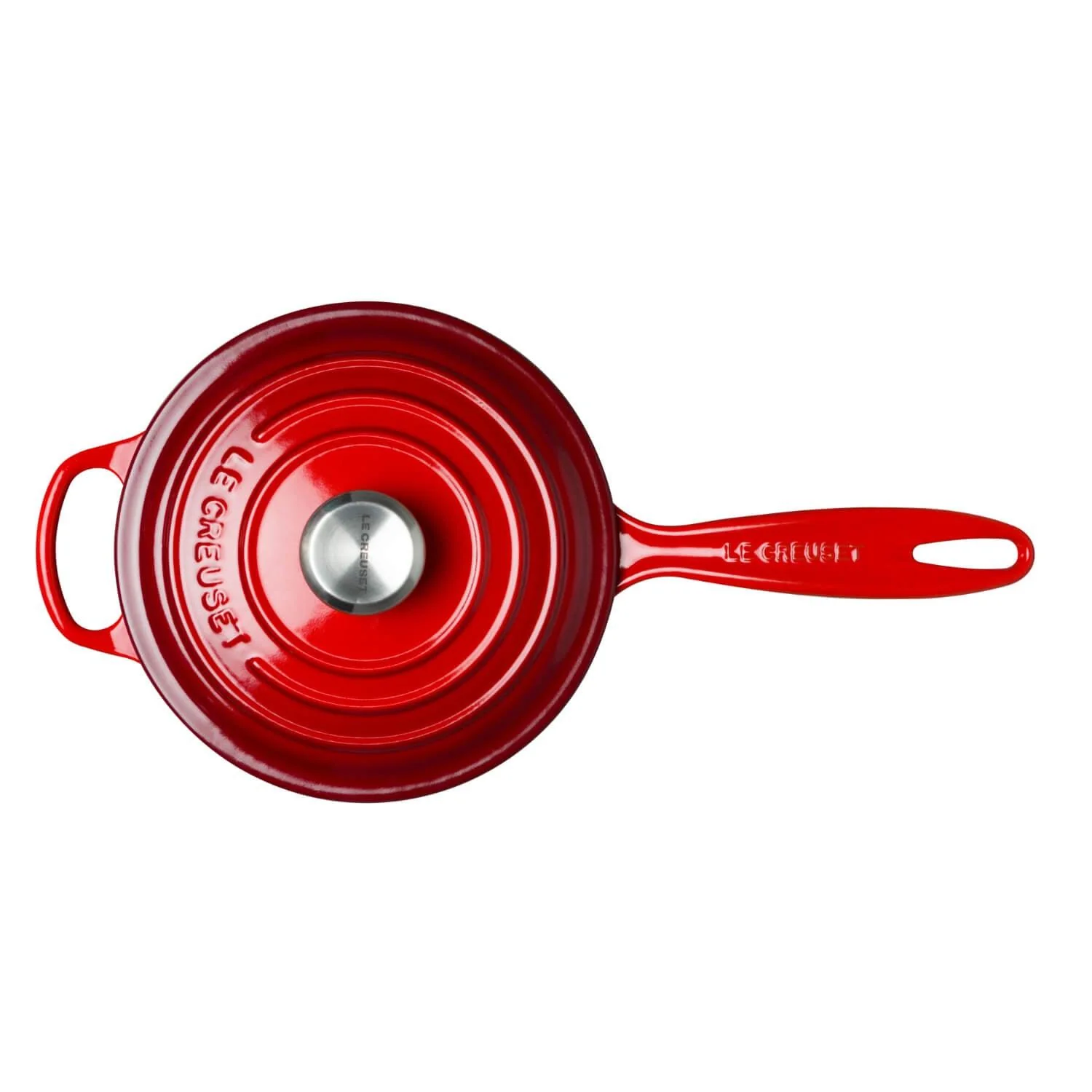Le Creuset Signature Cast Iron 18cm Saucepan - Cerise - Image 3