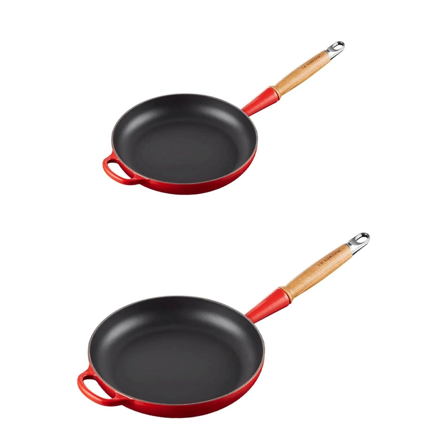 Le Creuset Signature Cast Iron 2 Piece Frying Pan Set - Cerise