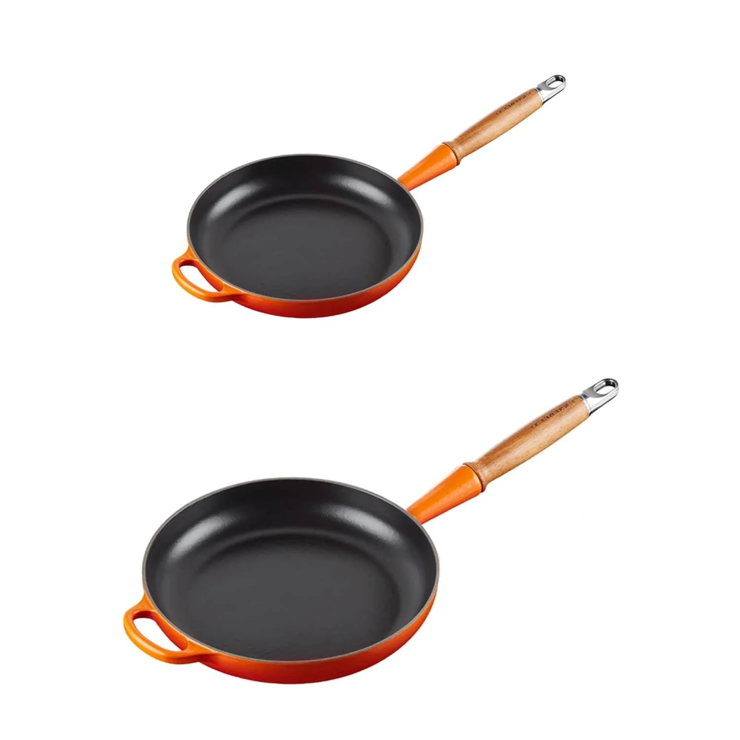 Le Creuset Signature Cast Iron 2 Piece Frying Pan Set - Volcanic