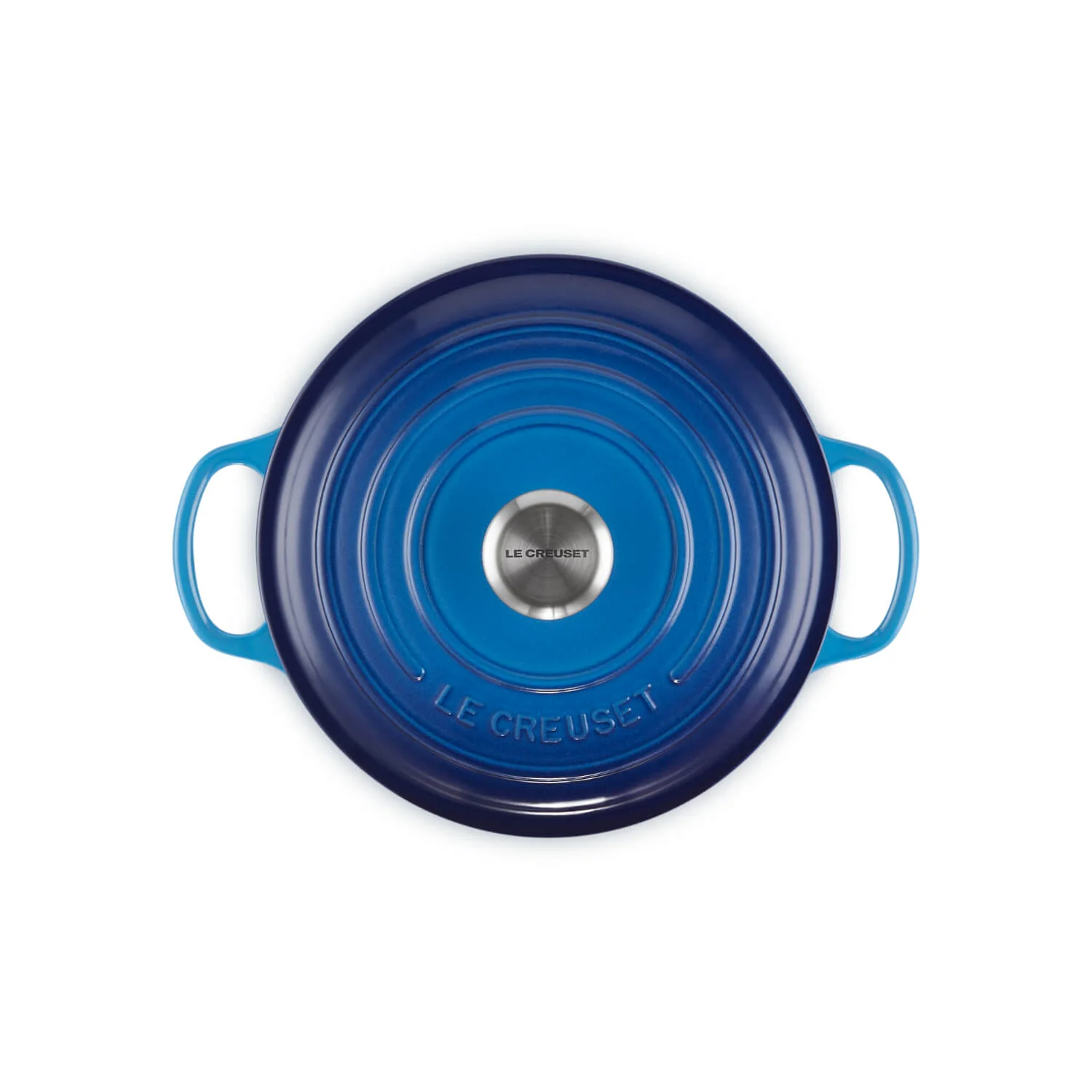 Le Creuset Signature Cast Iron 20cm Round Casserole - Azure - Image 5