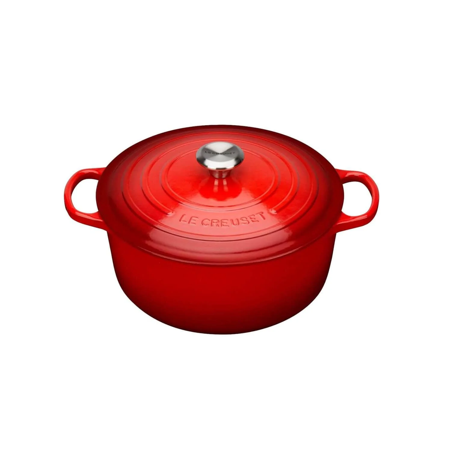 Le Creuset Signature Cast Iron 20cm Round Casserole - Cerise - Image 2
