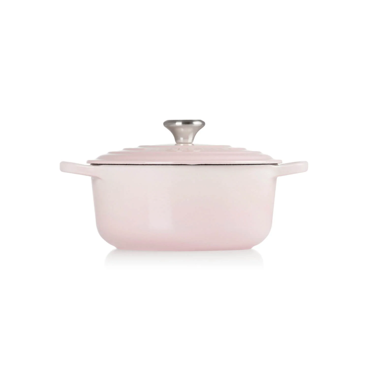 Le Creuset Signature Cast Iron 20cm Round Casserole - Shell Pink - Image 2