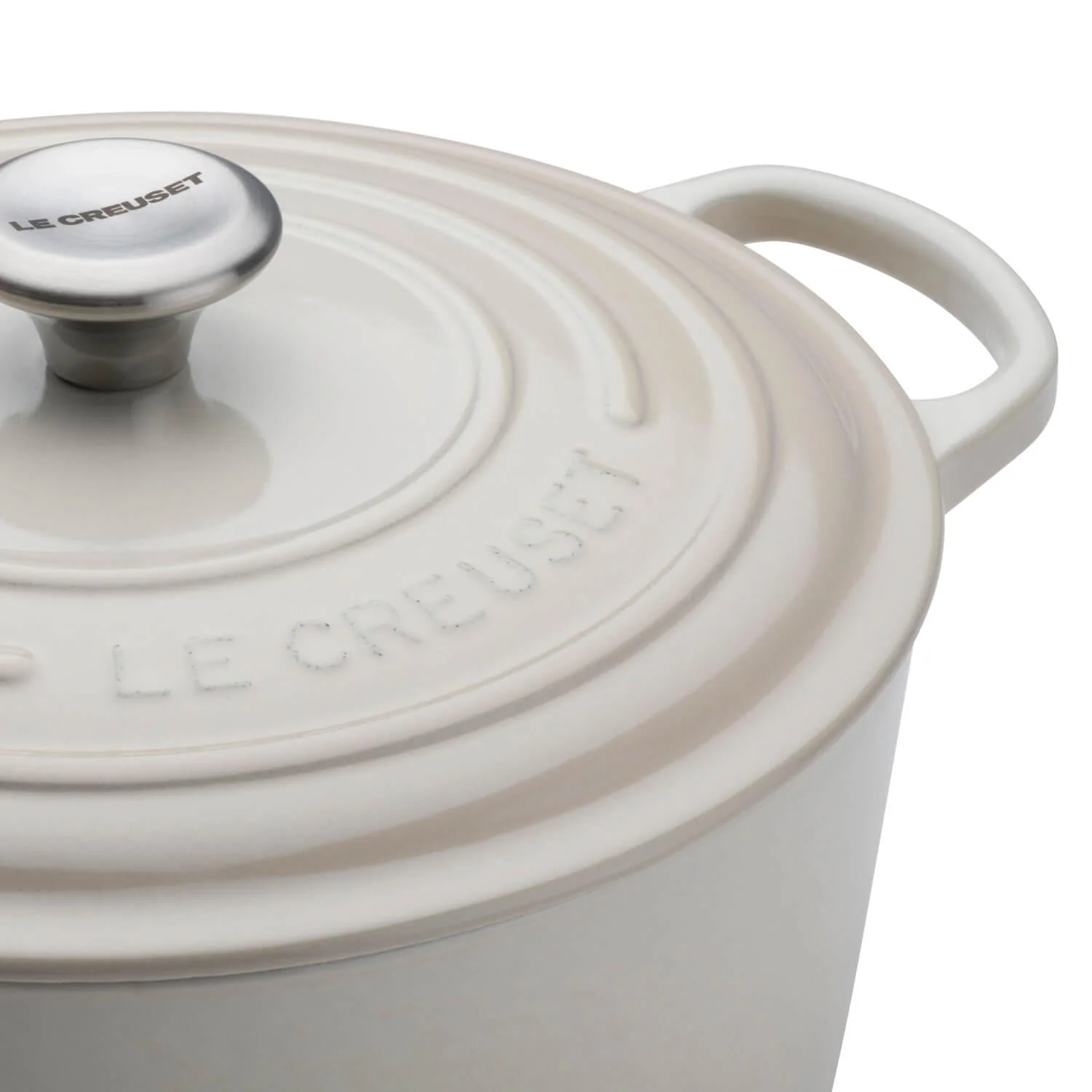Le Creuset Signature Cast Iron 22cm Round Casserole - Meringue - Image 6