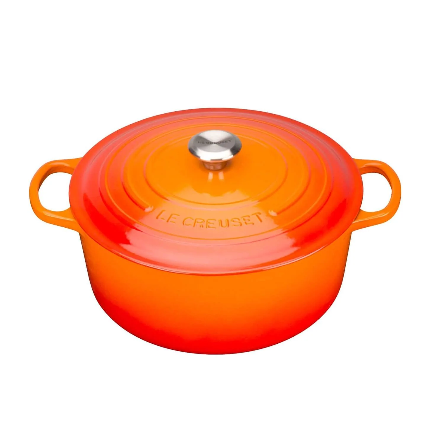 Le Creuset Signature Cast Iron 22cm Round Casserole - Volcanic - Image 2