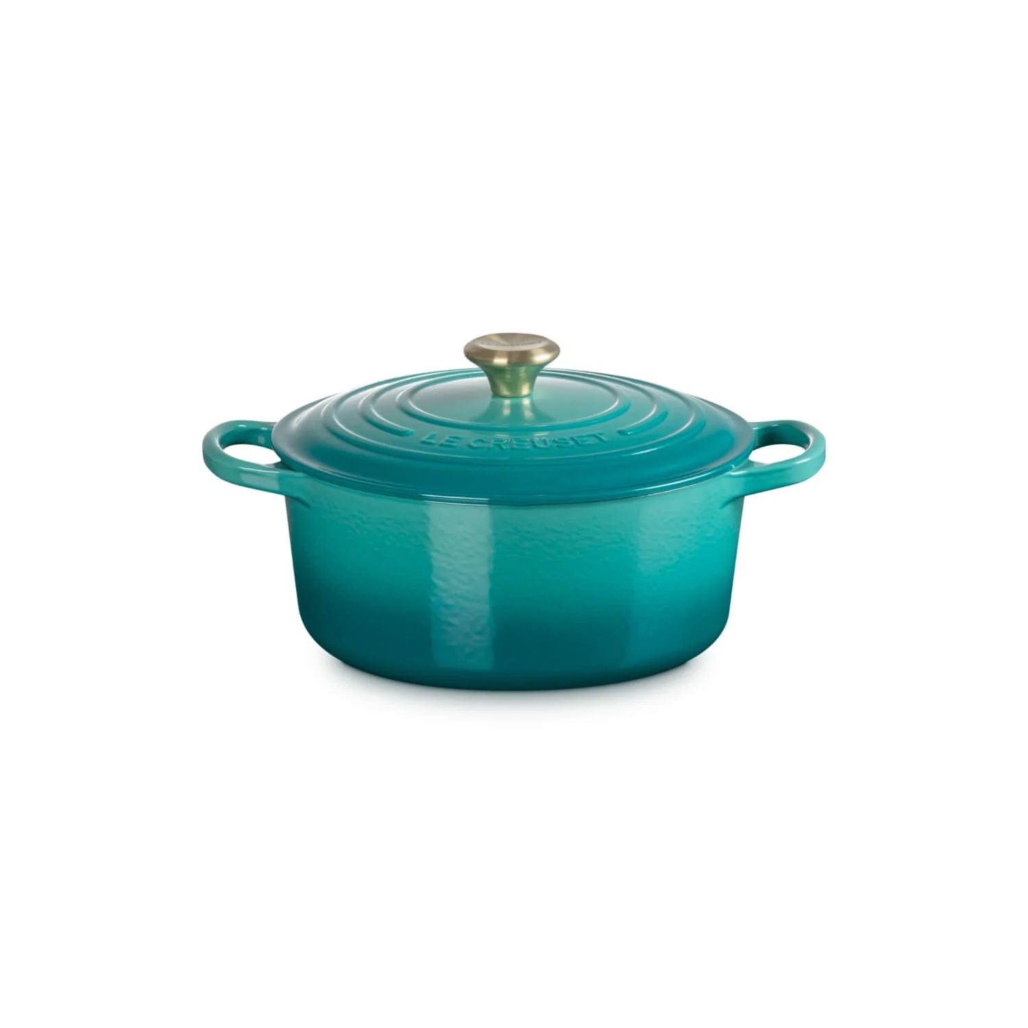 Le Creuset Signature Cast Iron 22cm Round Casserole - Bleu Riviera