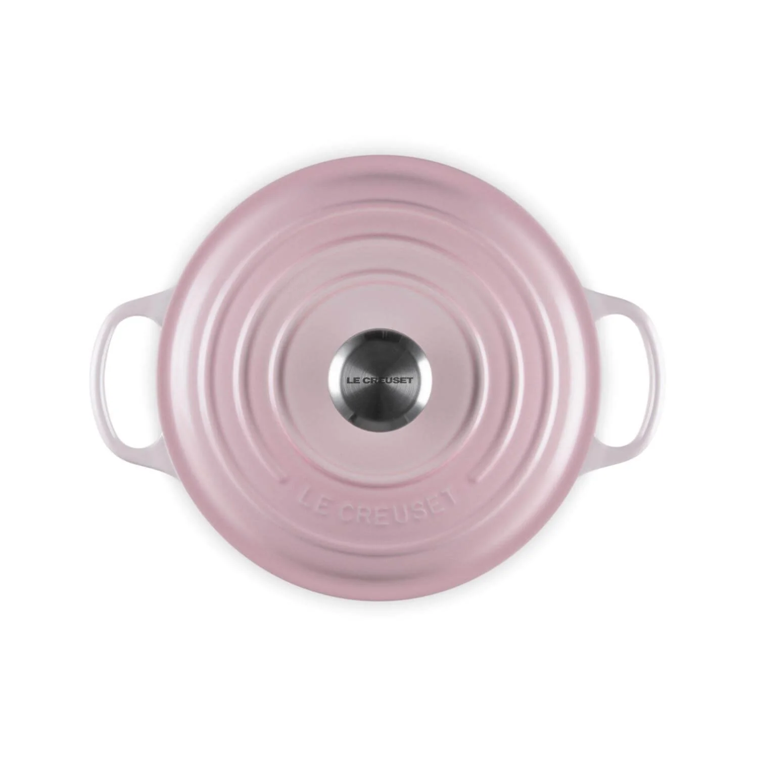 Le Creuset Signature Cast Iron 24cm Deep Round Casserole - Shell Pink - Image 4