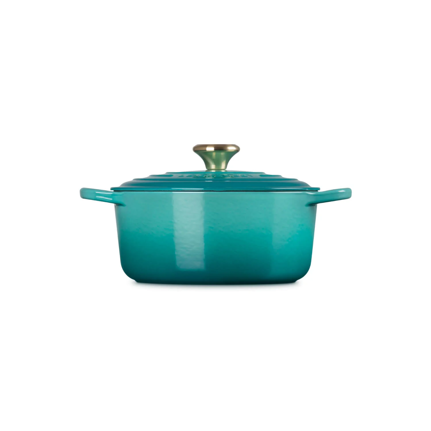 Le Creuset Signature Cast Iron 24cm Round Casserole - Bleu Riviera - Image 2