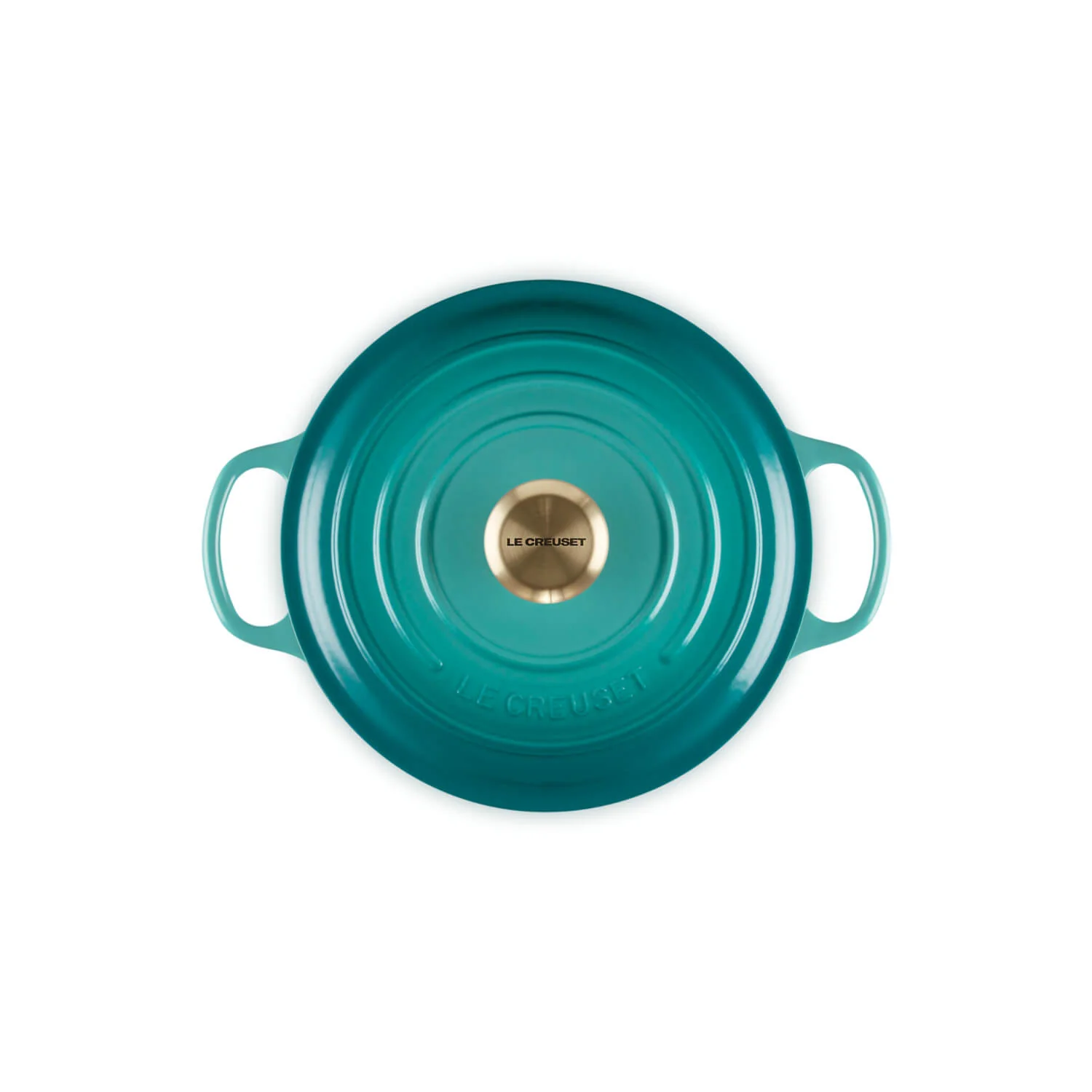 Le Creuset Signature Cast Iron 24cm Round Casserole - Bleu Riviera - Image 3