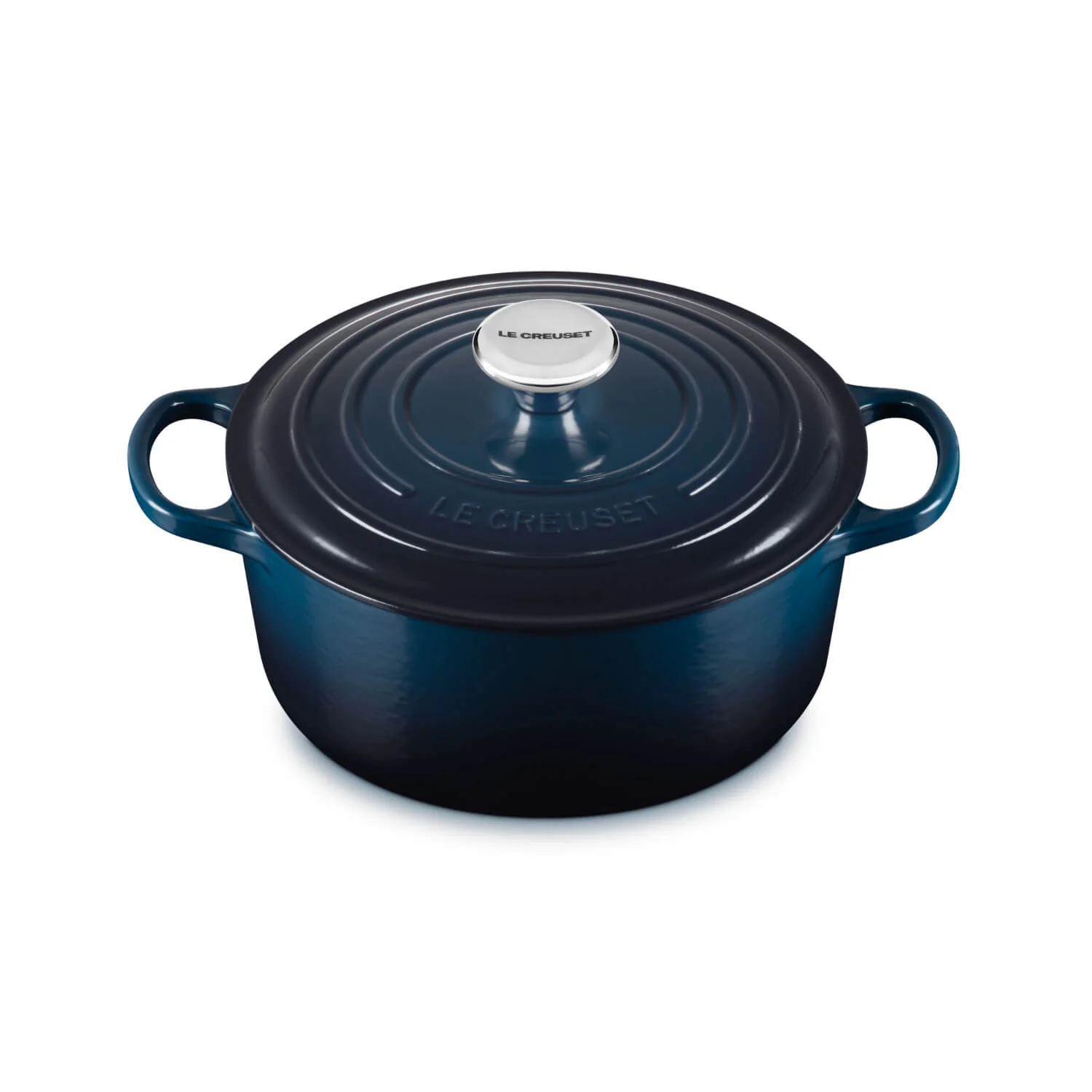 Le Creuset Signature Cast Iron 24cm Round Casserole - Nuit - Image 5