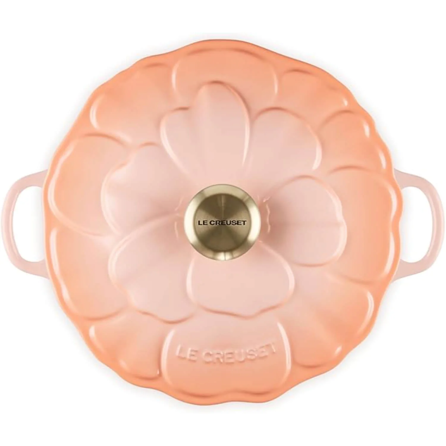 Le Creuset Signature Cast Iron 26cm Petal Shallow Casserole - Peche - Image 3