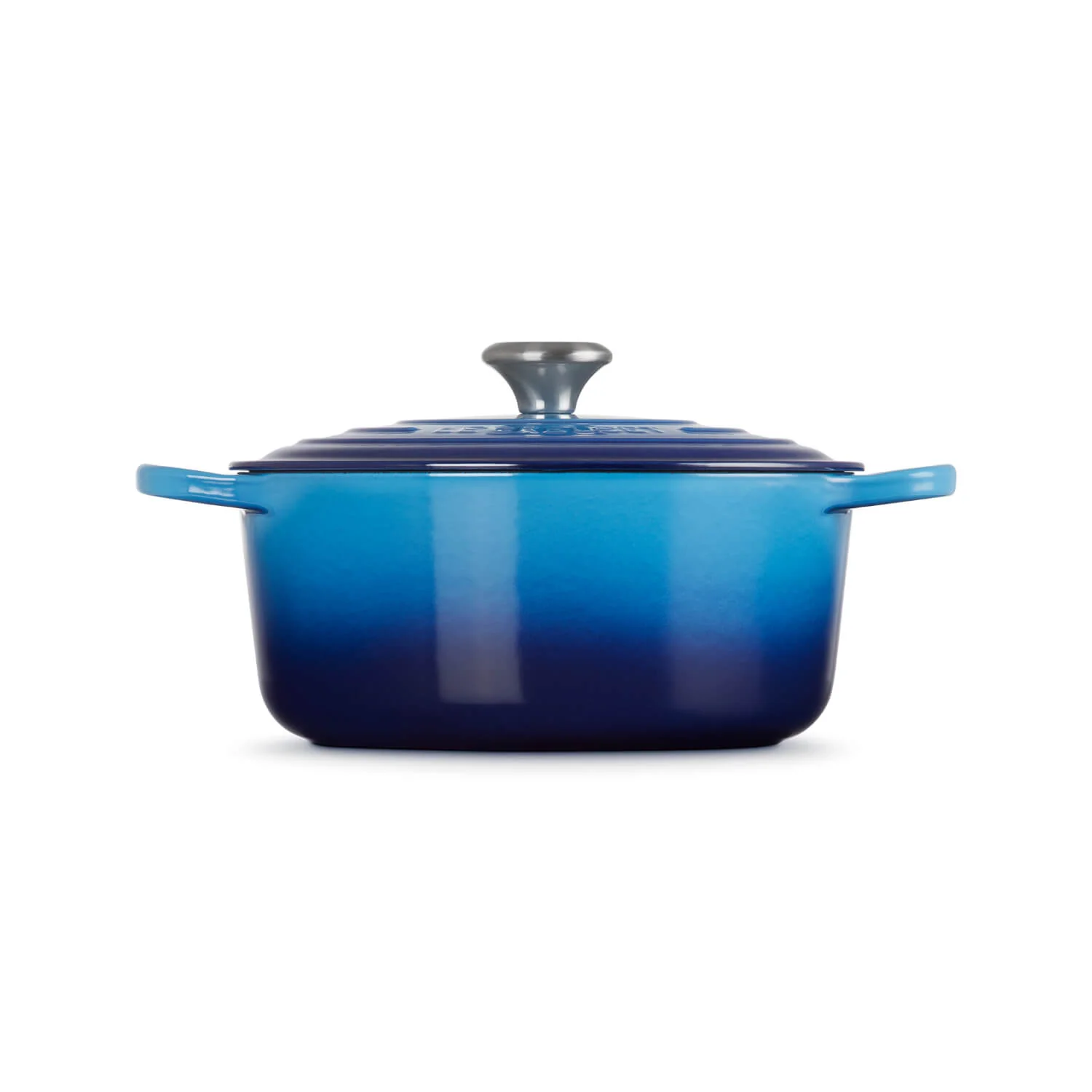 Le Creuset Signature Cast Iron 26cm Round Casserole - Azure - Image 2