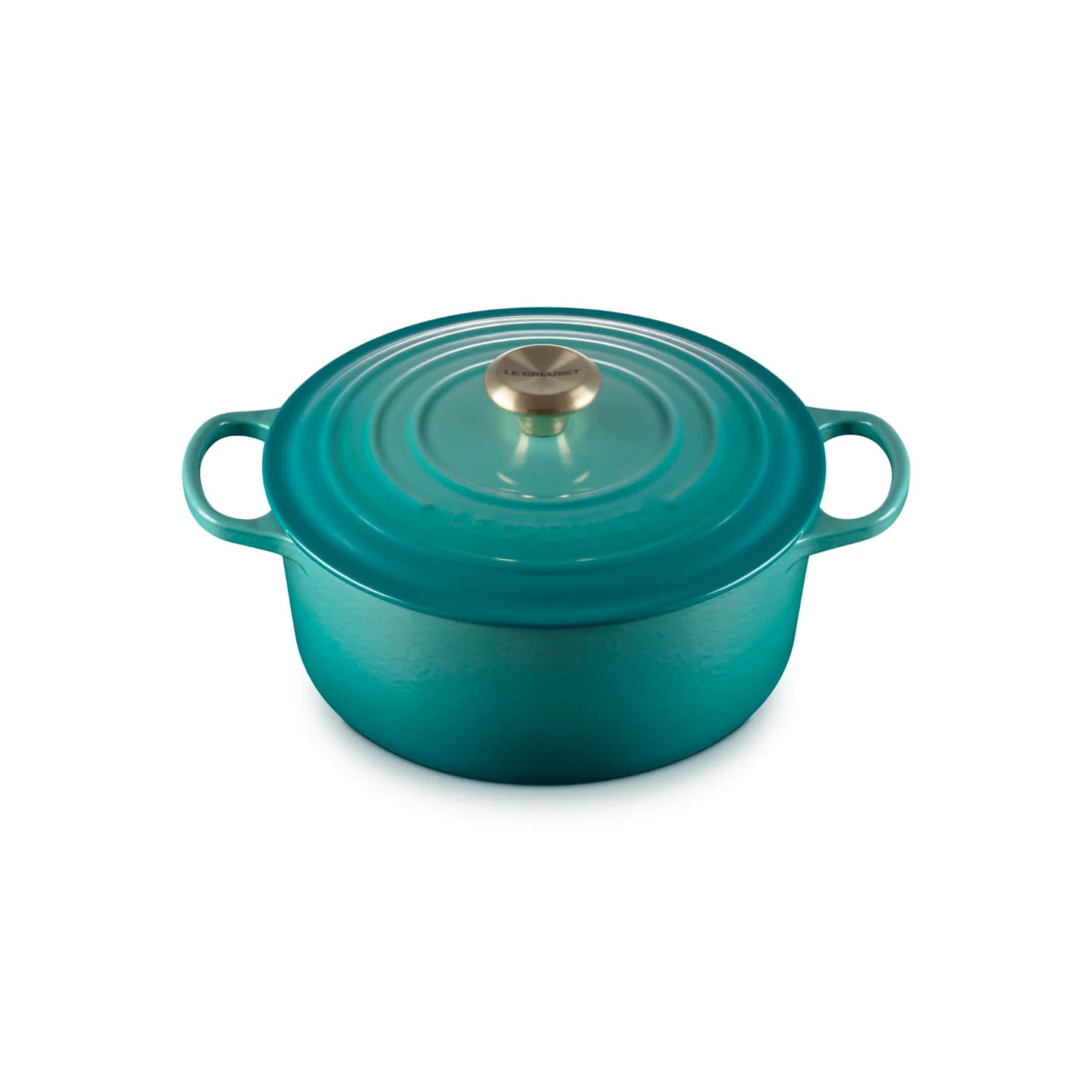 Le Creuset Signature Cast Iron 26cm Round Casserole - Bleu Riviera - Image 5