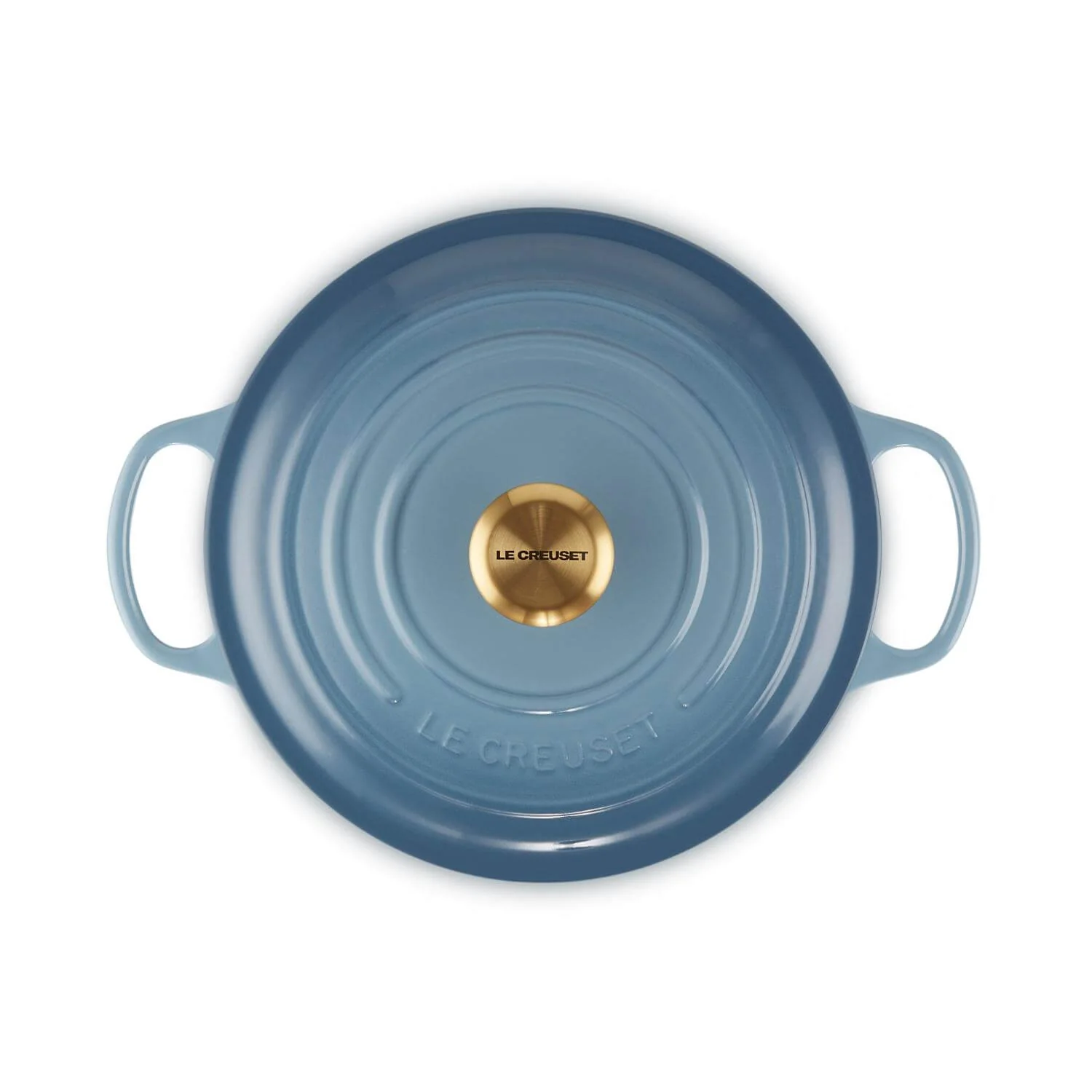 Le Creuset Signature Cast Iron 26cm Round Casserole - Chambray - Image 3