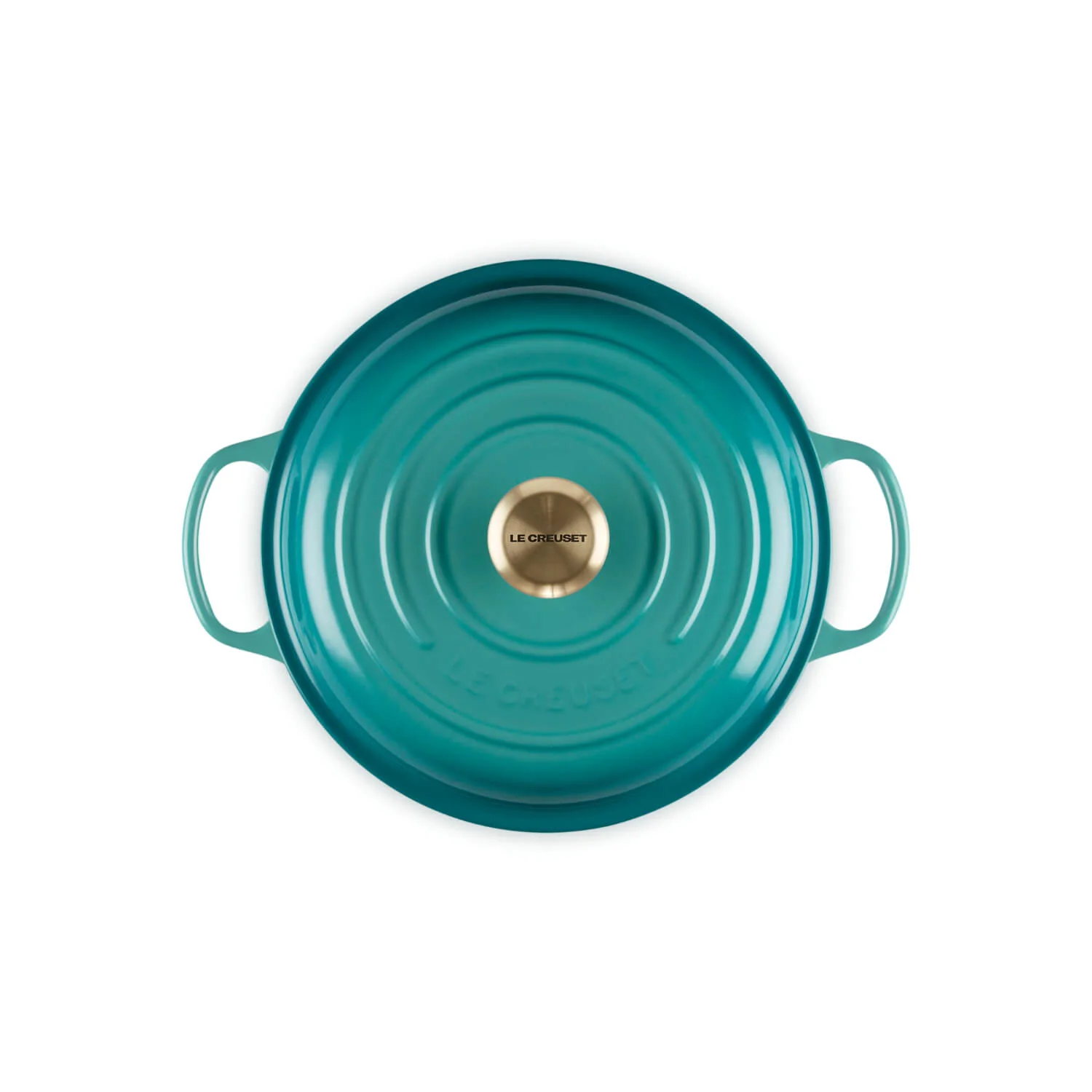 Le Creuset Signature Cast Iron 26cm Round Shallow Casserole - Bleu Riviera - Image 3