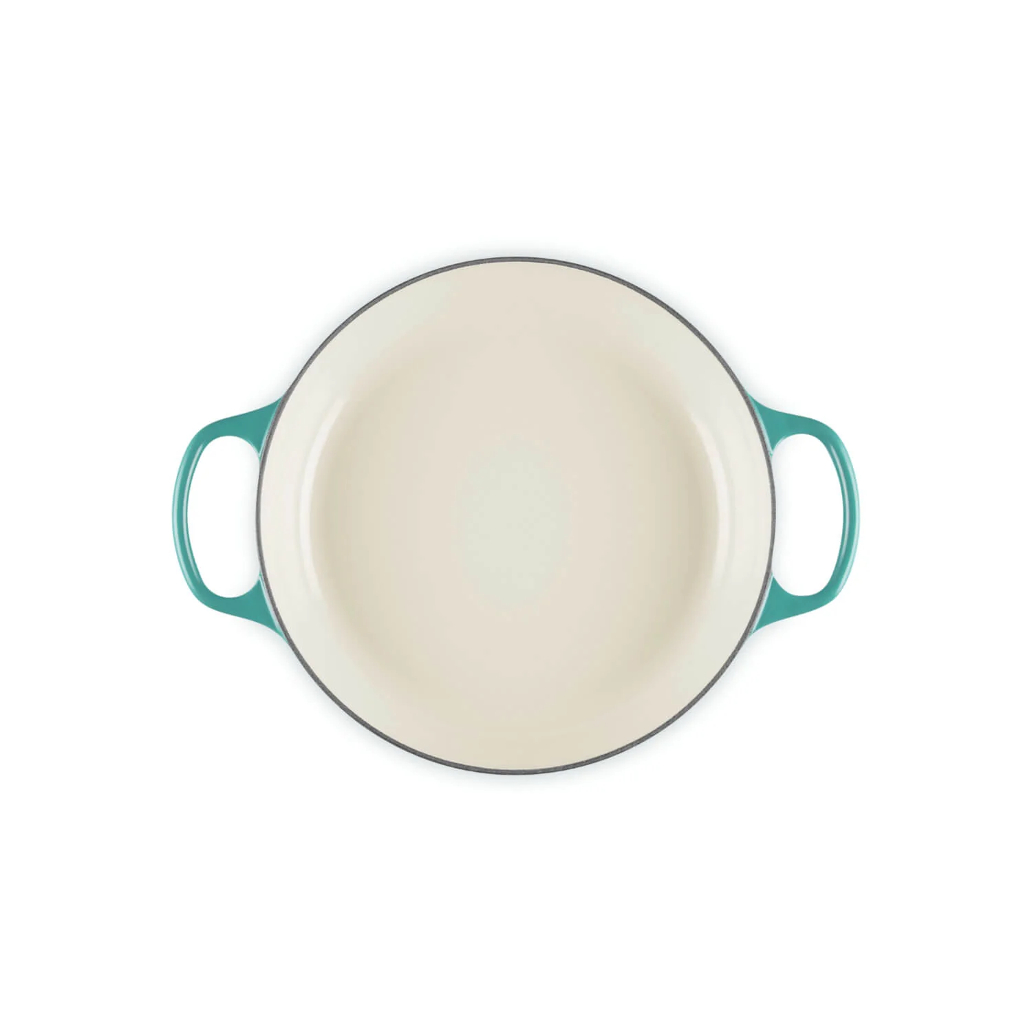 Le Creuset Signature Cast Iron 26cm Round Shallow Casserole - Bleu Riviera - Image 4