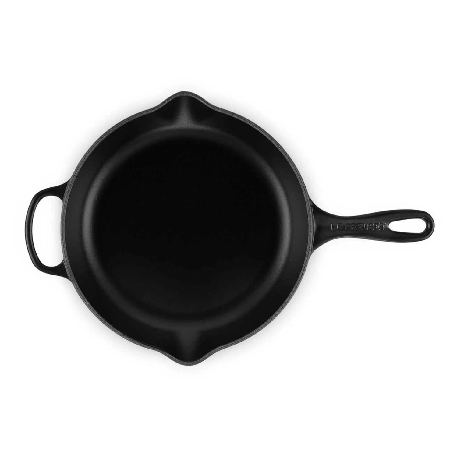 Le Creuset Signature Cast Iron 26cm Round Skillet - Satin Black - Image 3
