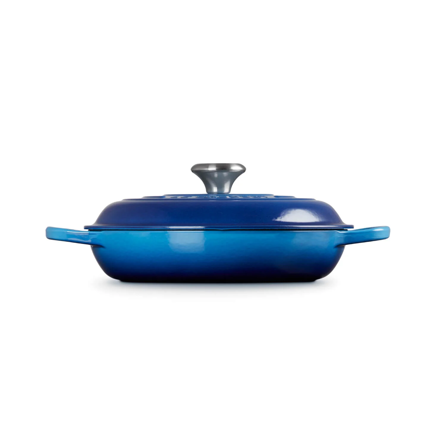 Le Creuset Signature Cast Iron 26cm Shallow Casserole - Azure - Image 2