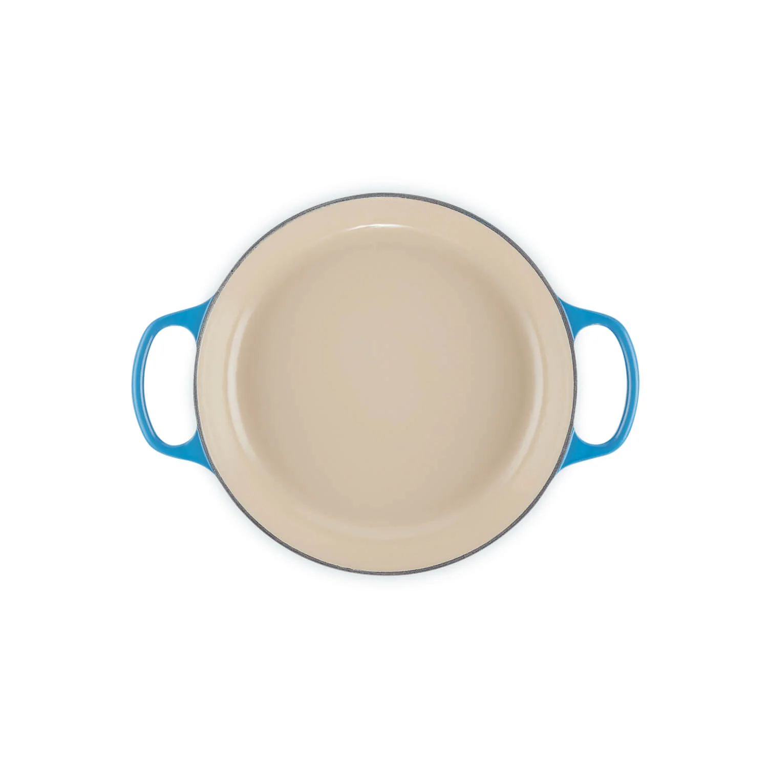 Le Creuset Signature Cast Iron 26cm Shallow Casserole - Azure - Image 4
